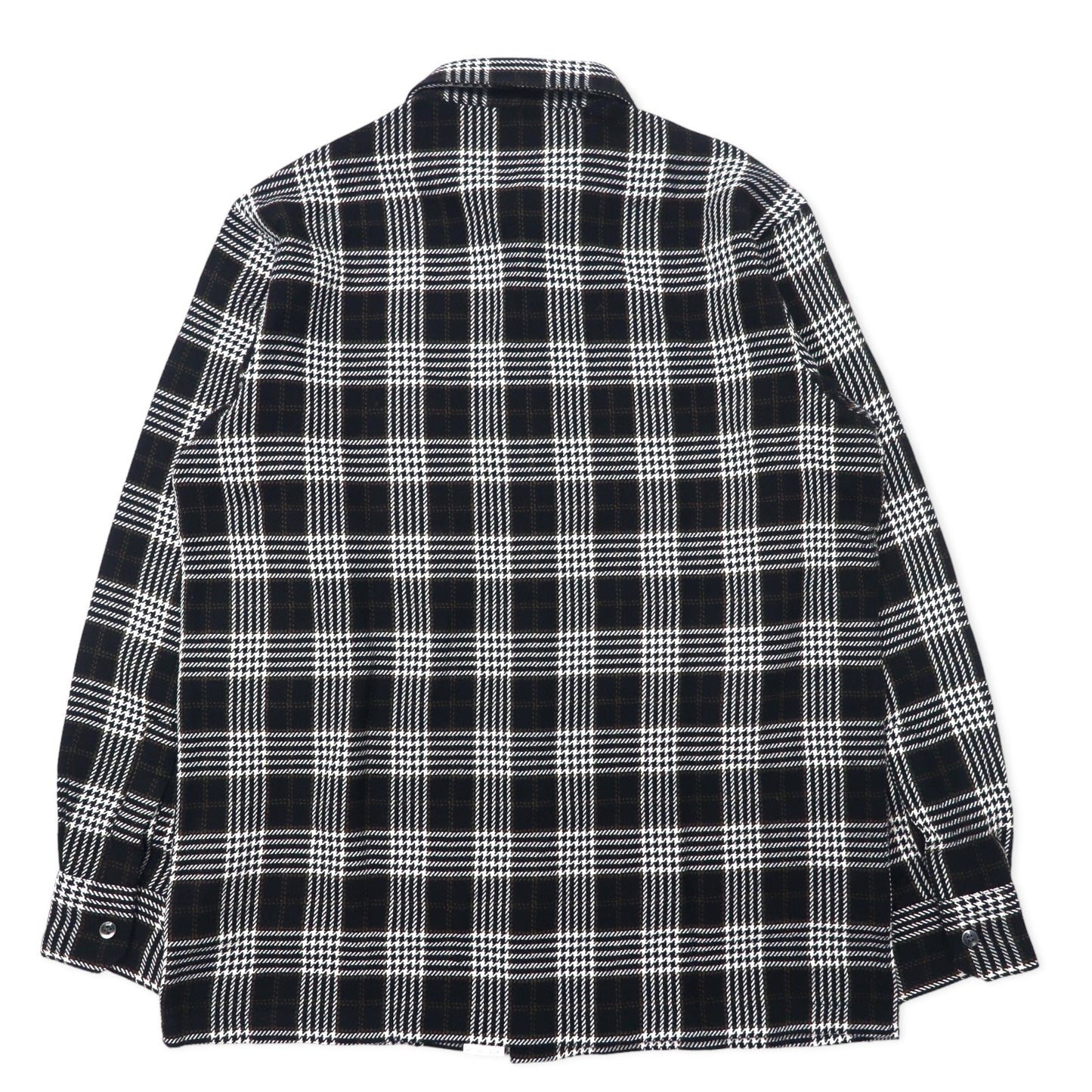 LINFORD フランネルシャツ M ブラック チェック ウール シルク混 日本製