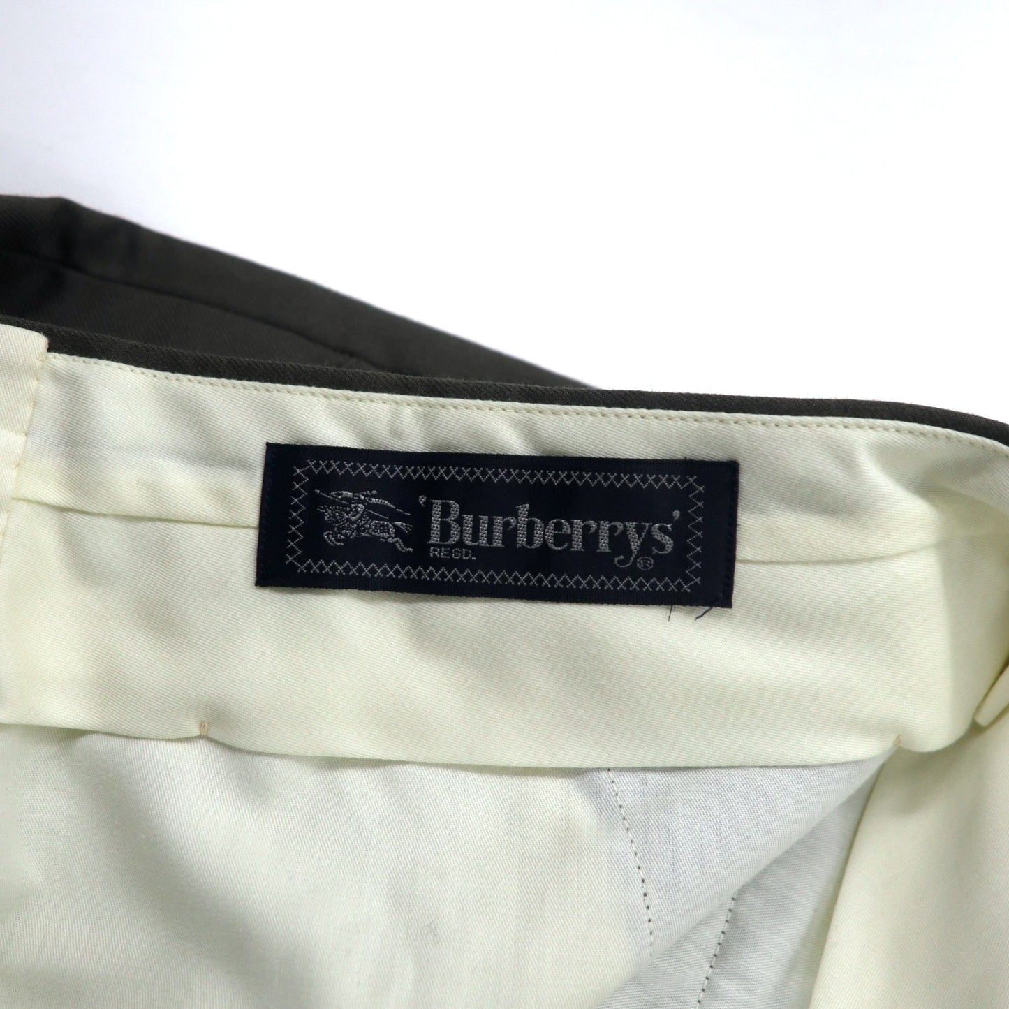 Burberrys オールド ダブル スーツ セットアップ 92-80-170 A5 カーキ ウール ギャバジン 飾りボタン 日本製