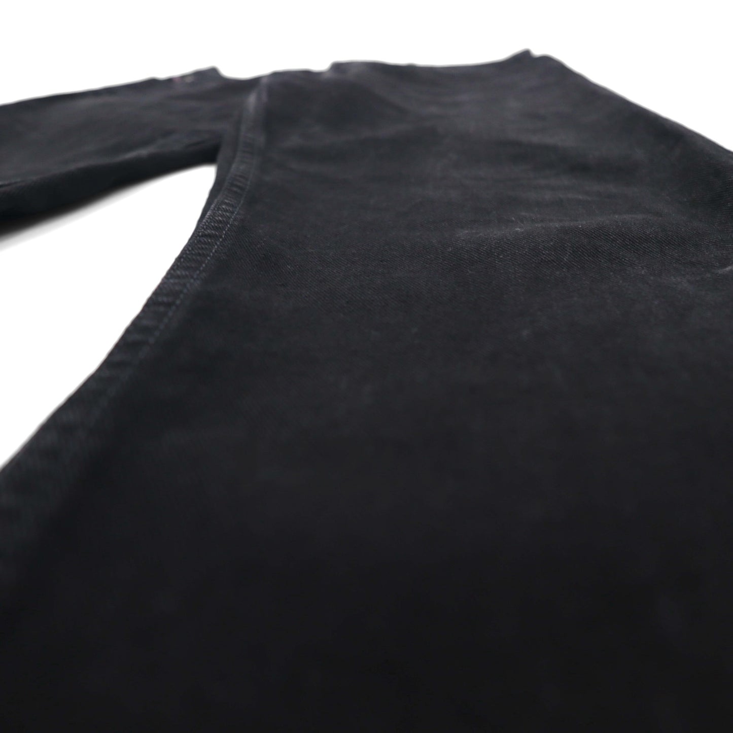 POLO JEANS CO. RALPH LAUREN 90s Straight Denim Pants, Size M, Black, Button Fly, Leather Patch, Made in Morocco