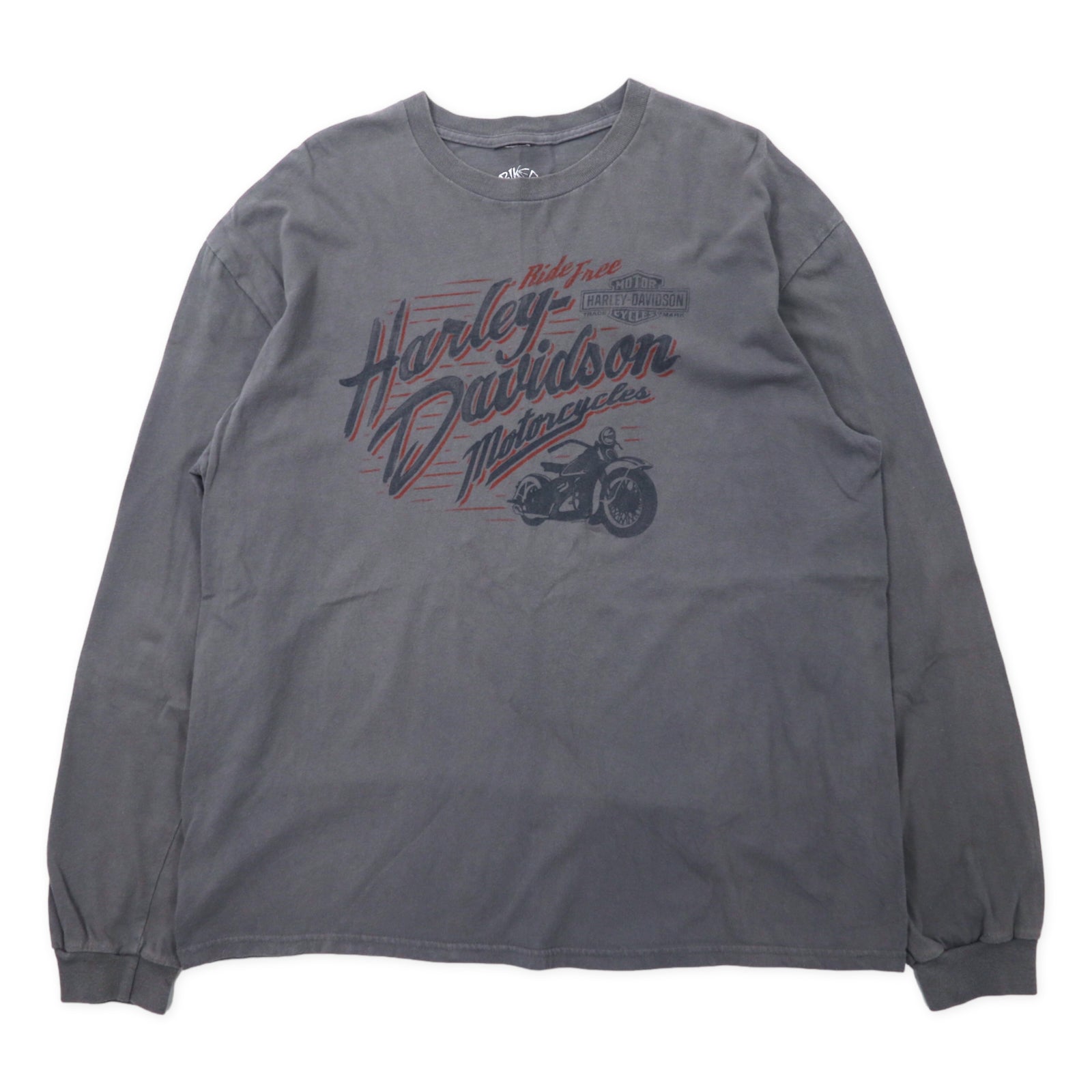 HARLEY DAVIDSON ロングスリーブTシャツ ロンT XL グレー コットン