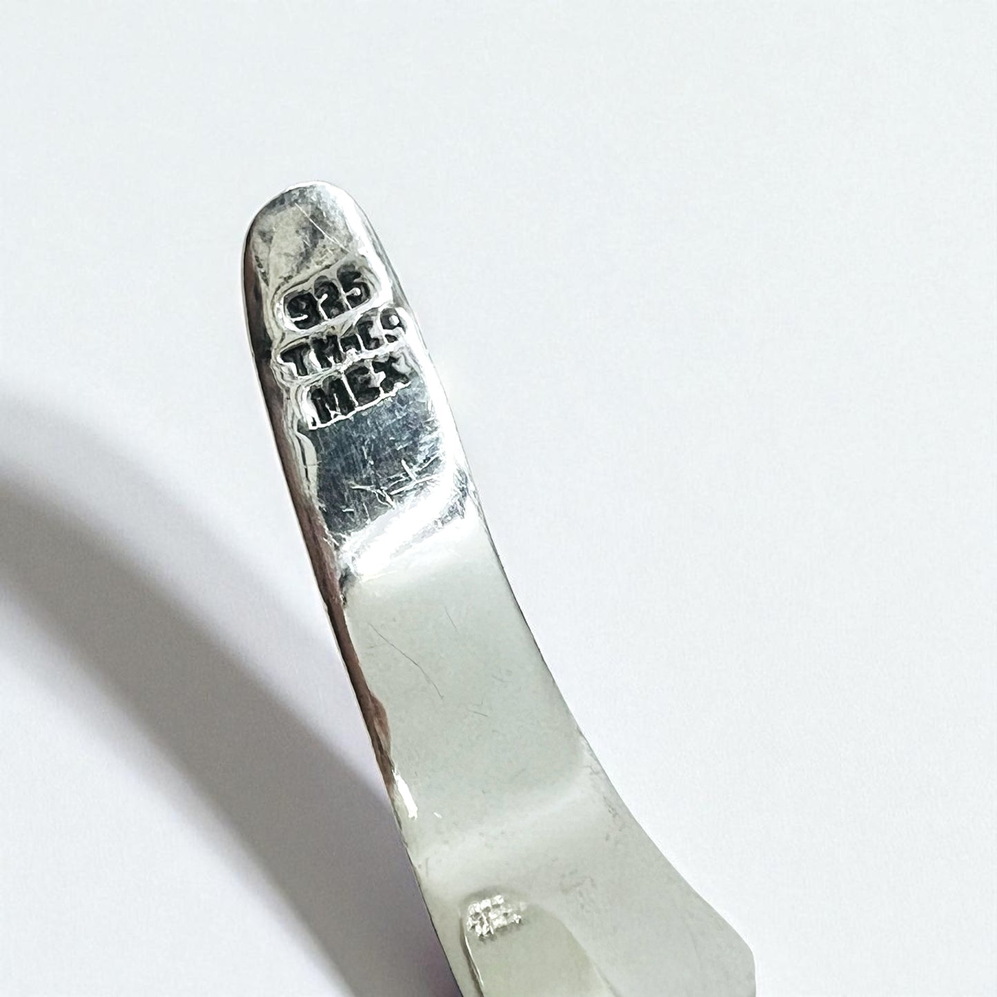 Vintage 925 Silver Cuff Bracelet Made In Mexico メキシカンジュエリー V字 ウェーブ バングル シルバー