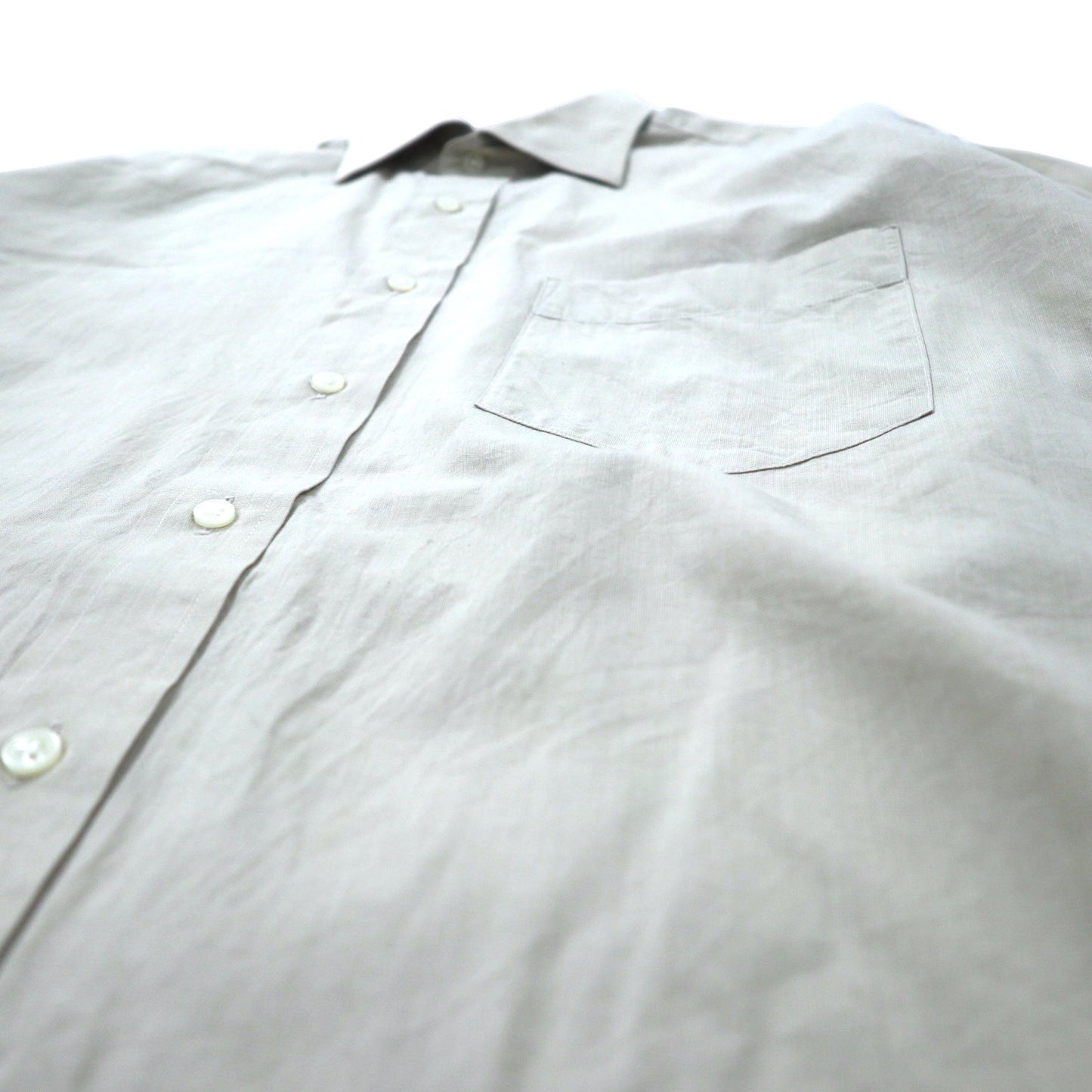 CHAPS RALPH LAUREN 90s Dress Shirt L Beige Cotton Made in Japan