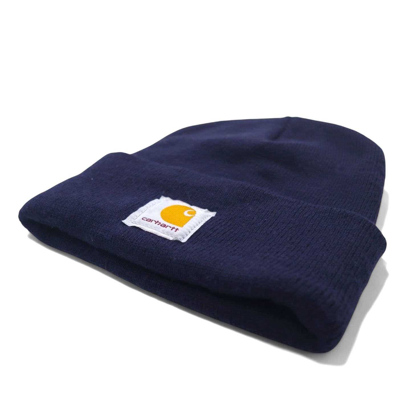 Carhartt USA Made Beanie Knit Hat ONE Navy Acrylic Logo