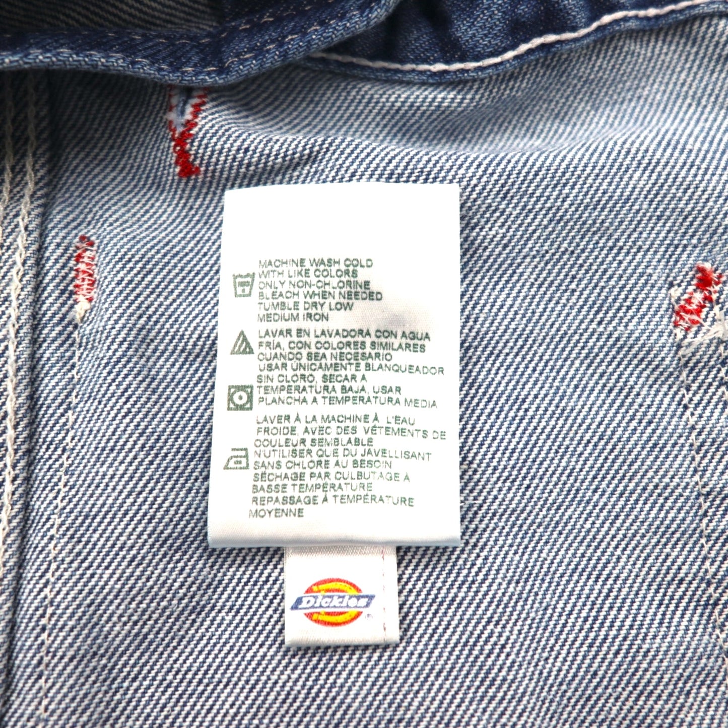 Dickies デニム オーバーオール ビブオーバーオール M インディゴ ブルー INDIGO BIB OVERALL STONEWASH 8396SNB メキシコ製 未使用品