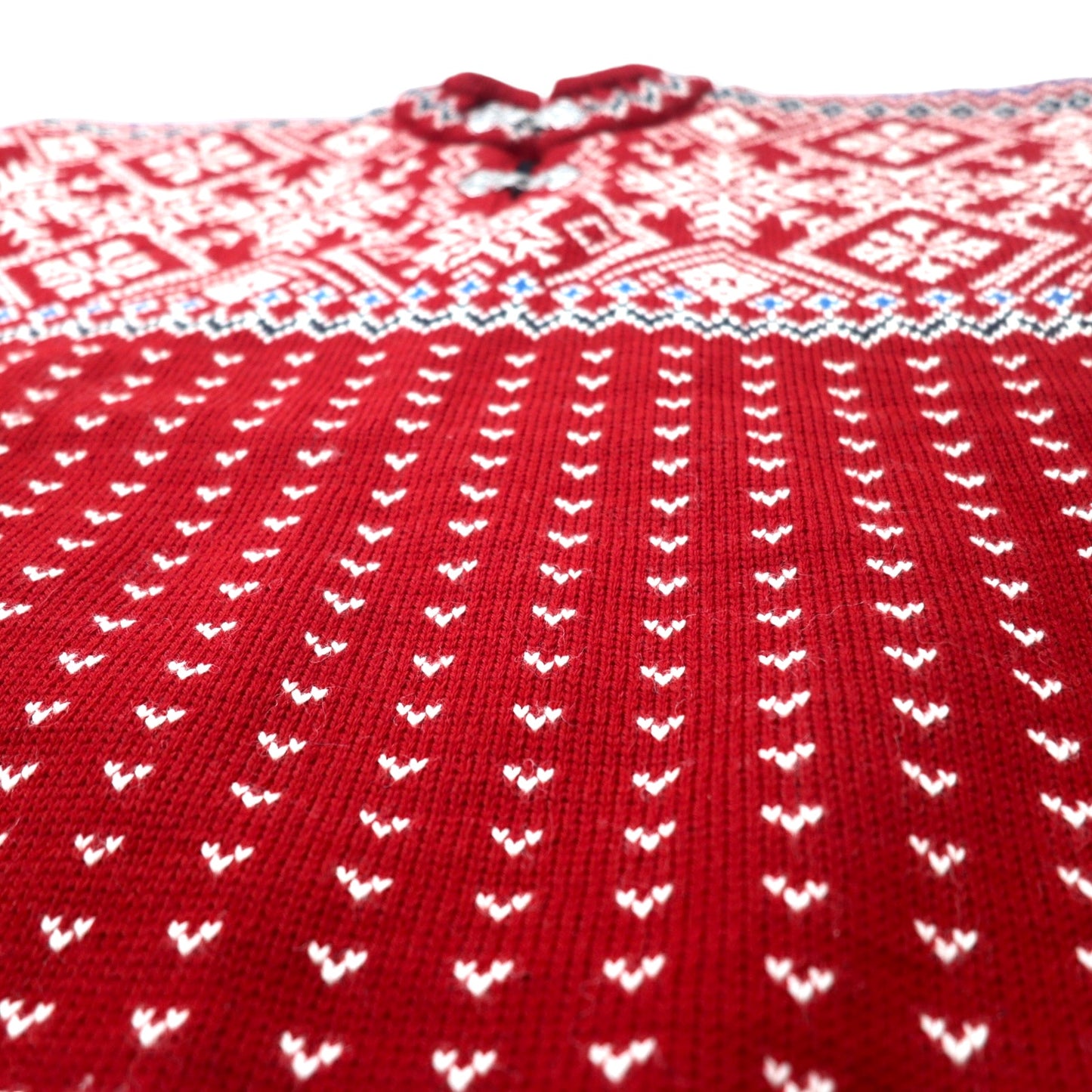 DALE OF NORWAY ノルウェー製 チロリアン ニット セーター L レッド ウール ノルディック柄 ビッグサイズ DLN9568