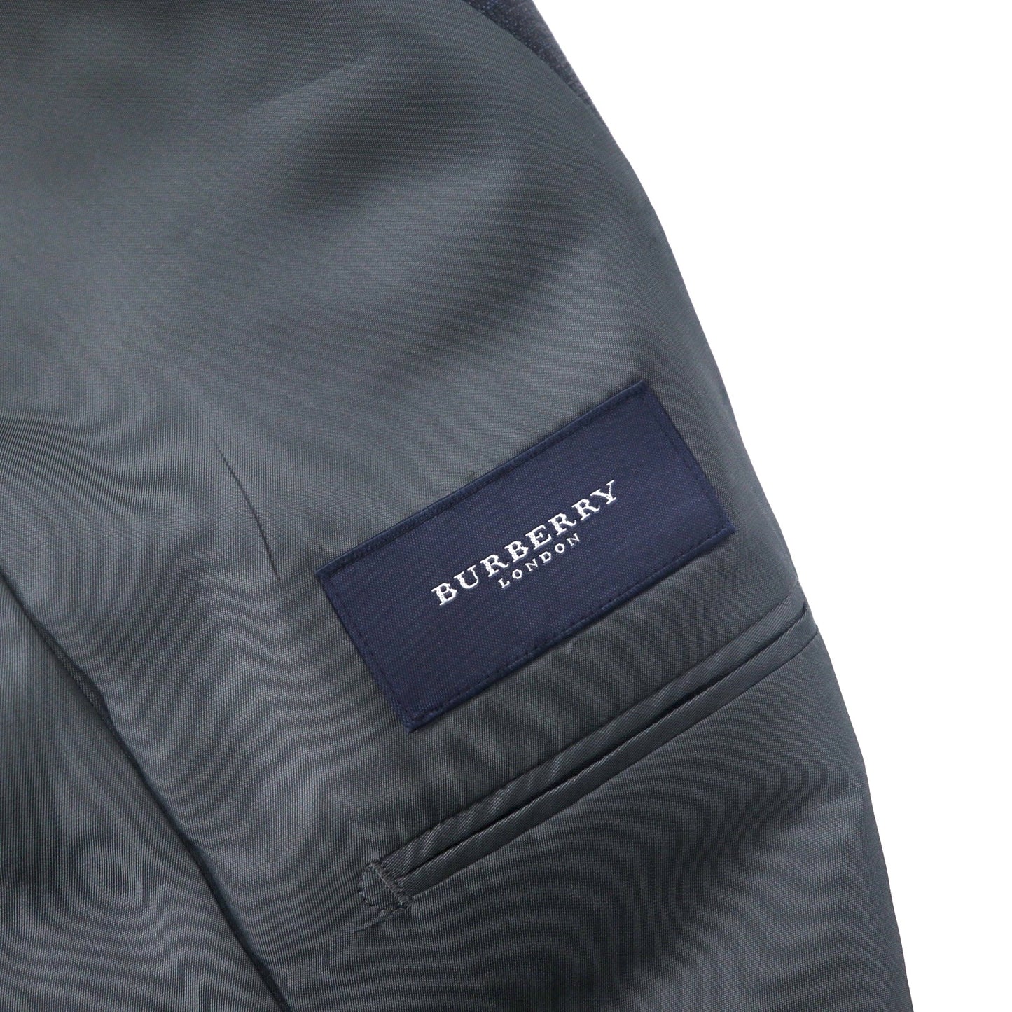 BURBERRY 2B スーツ セットアップ 98-88-175 AB6 グレー チェック ウール 羊毛 日本製