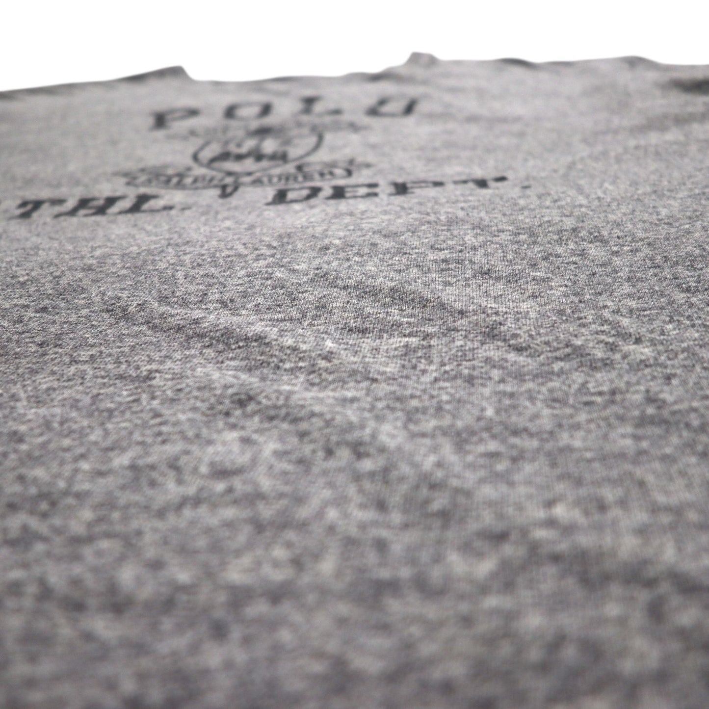 POLO RALPH LAUREN エンブレムロゴ プリント Tシャツ L グレー コットン ATHL.DEPT.