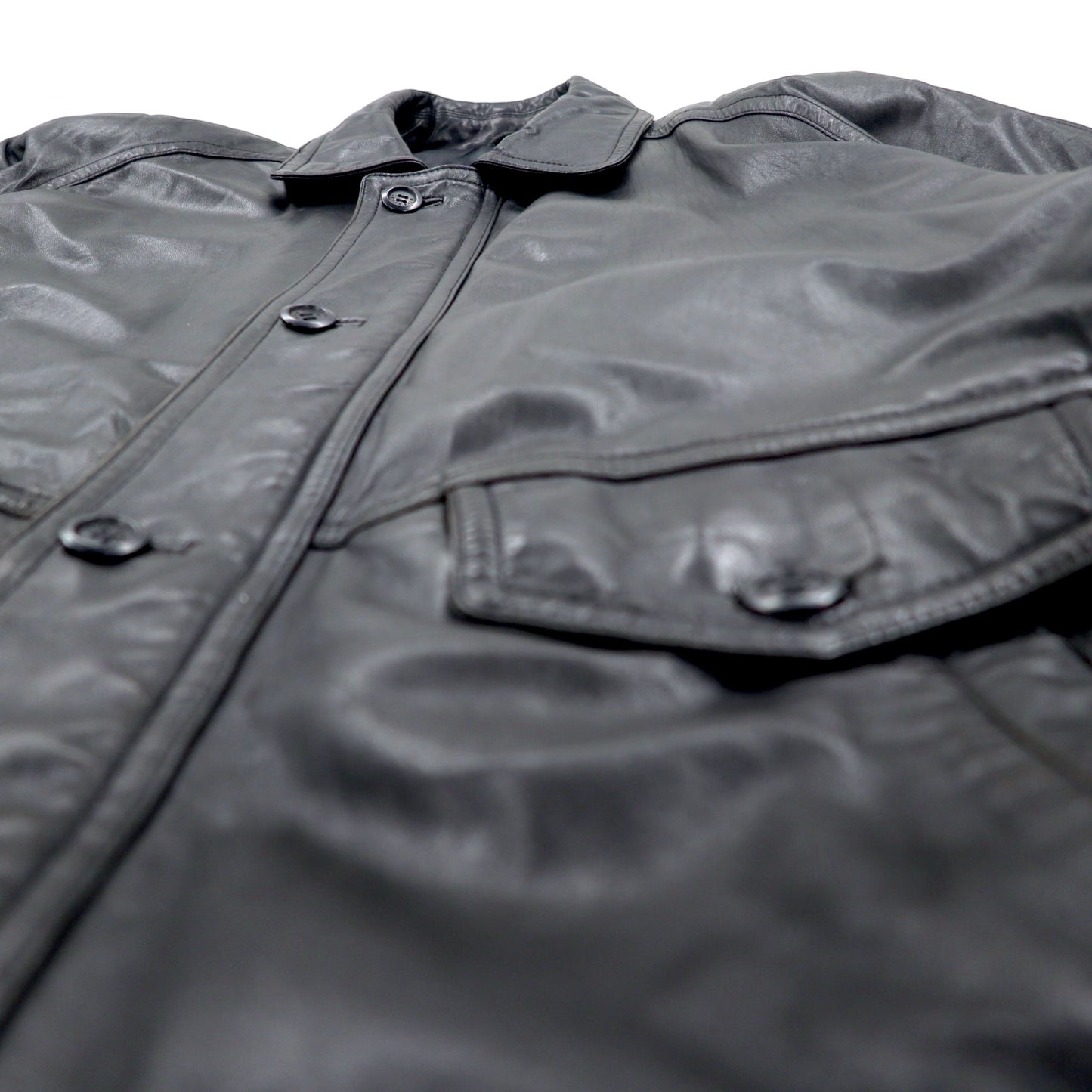 Wind Armour 90年代 ラムレザー カーコート LL ブラック 羊革