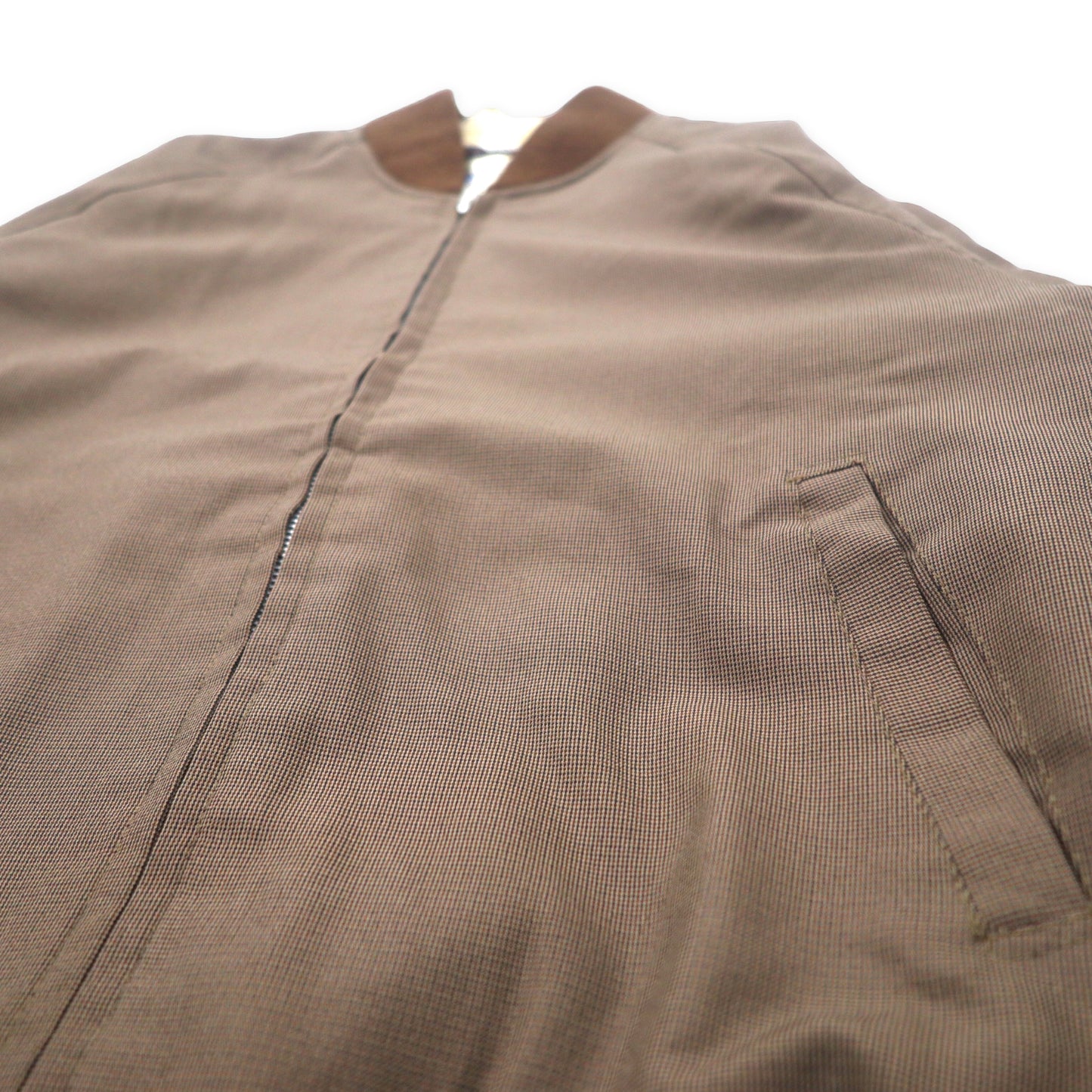 HUNTING JACK 80年代 フライトジャケット M ブラウン ポリエステル キルティングライナー 日本製