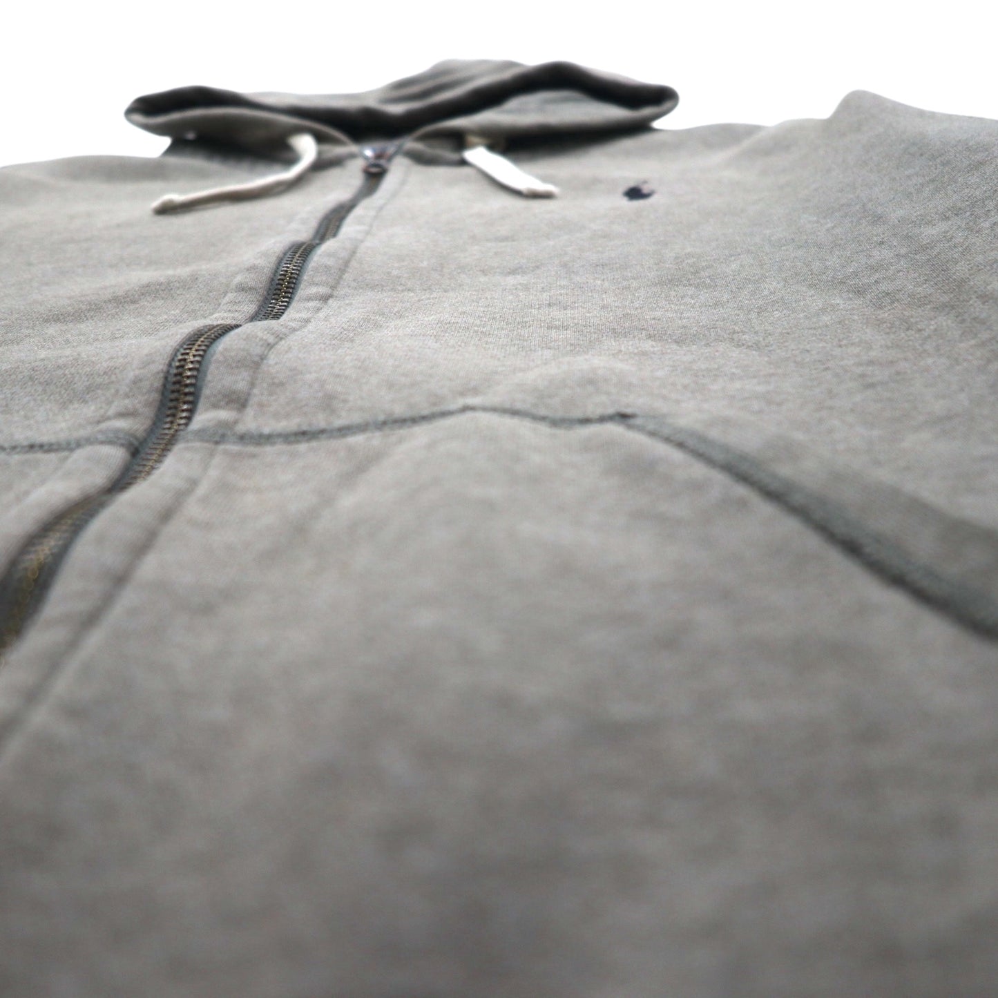 POLO RALPH LAUREN リバースウィーブ フルジップパーカー XL グレー カーキ スモールポニー刺繍