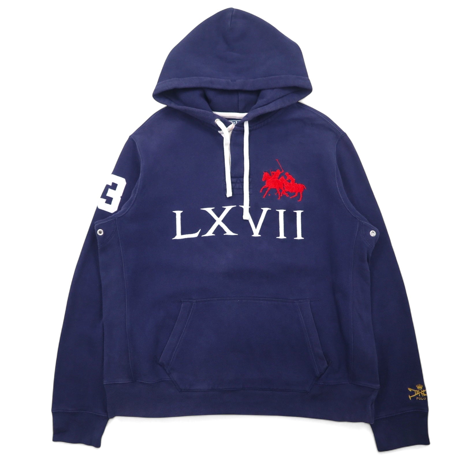 Polo by Ralph Lauren 90's Dual Match Embroidery Half Button Hoodie