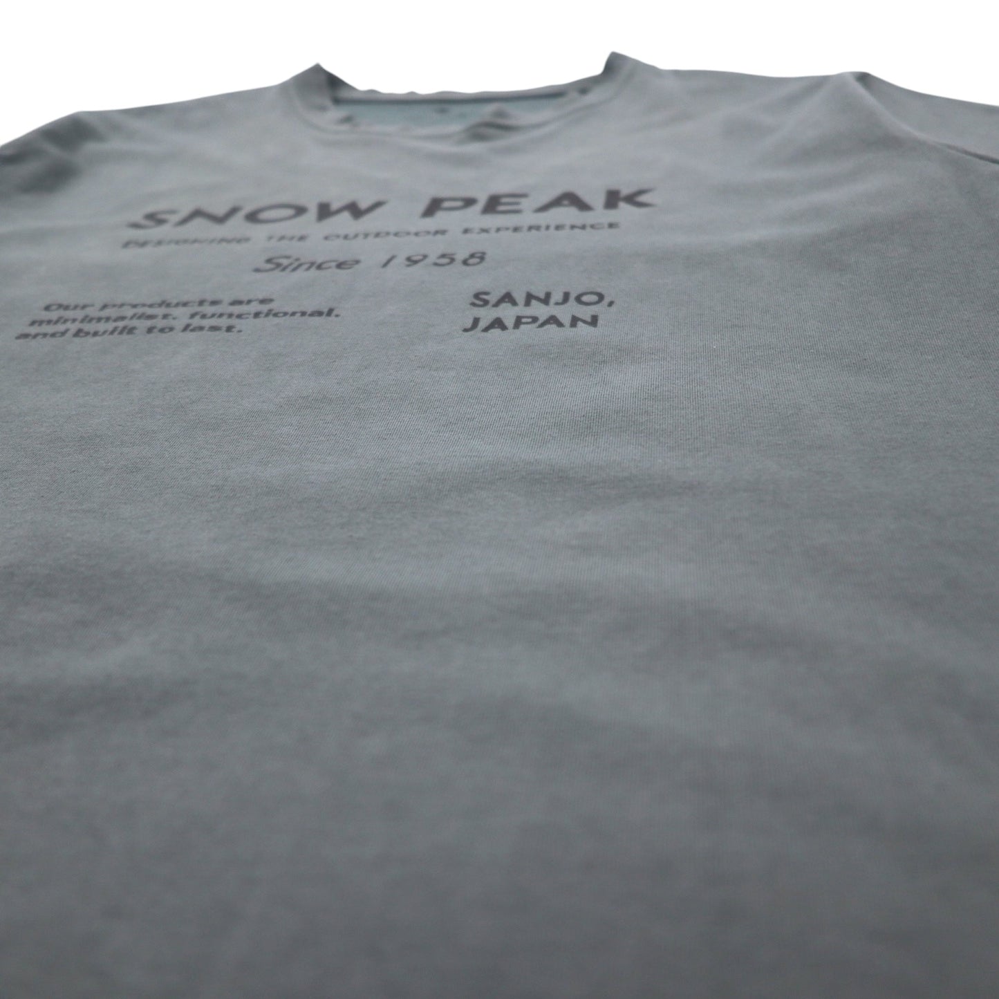 snow peak Typography T-Shirt M Gray Cotton SP Typography T-Shirt TS-24AU101