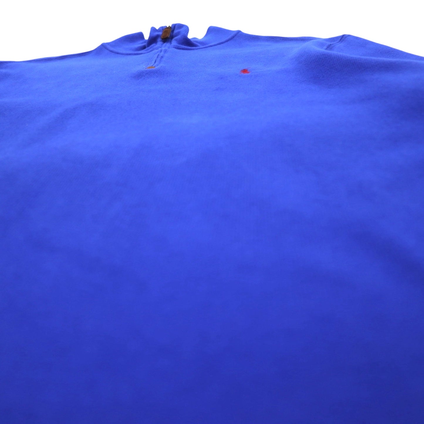 POLO RALPH LAUREN Half-Zip Sweatshirt L Blue Cotton Small Pony Embroidery