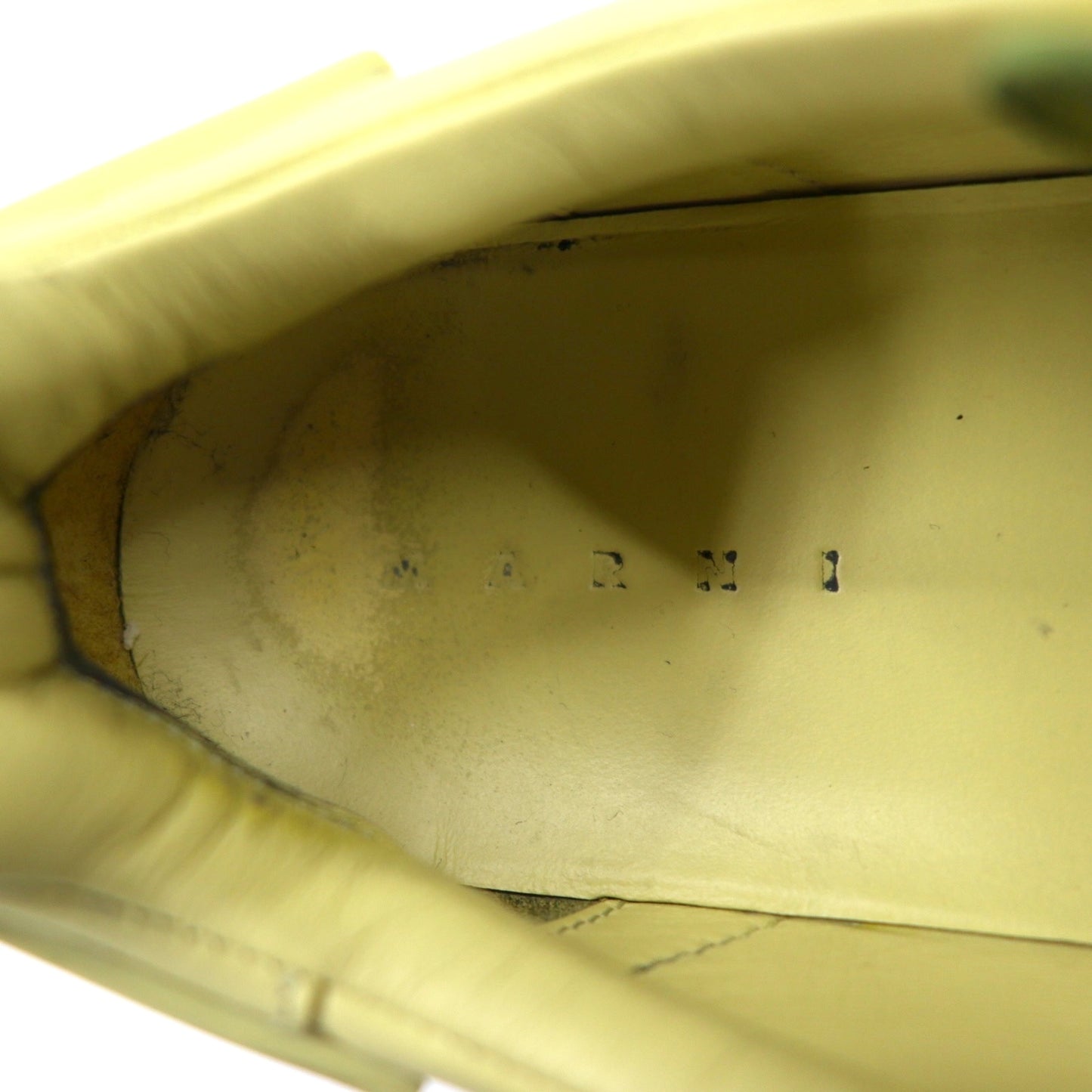 MARNI Sneakers 27cm Yellow Leather DADA BUMPER Made in Italy