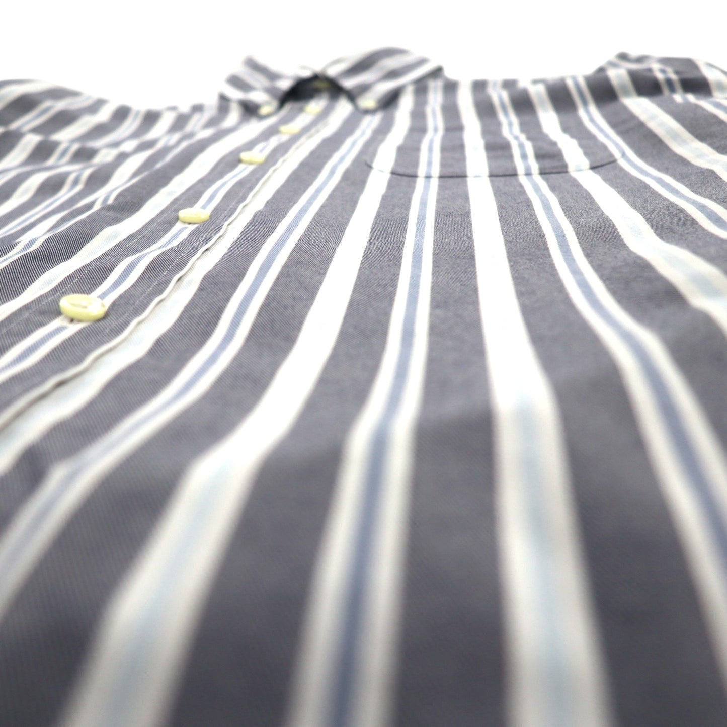 Brooks Brothers REGENT ボタンダウンシャツ L グレー ストライプ ノンアイロン コットン