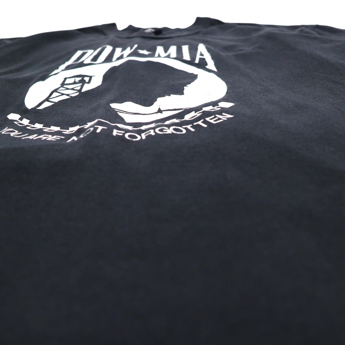 POW MIA 80s USA Made Single Stitched T-Shirt L Black Military Vietnam War ROTHCO