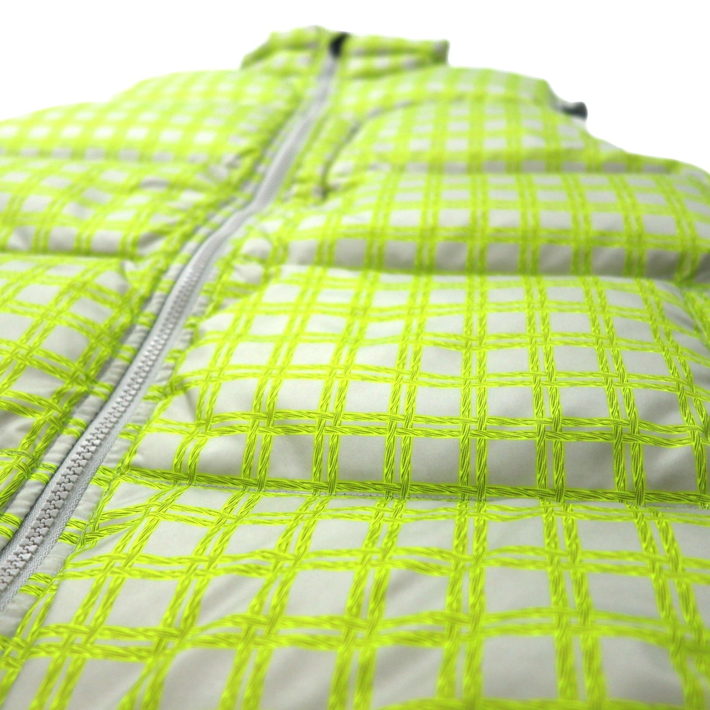 NIKE All-over Pattern Down Vest M Yellow Nylon 550 Fill Power