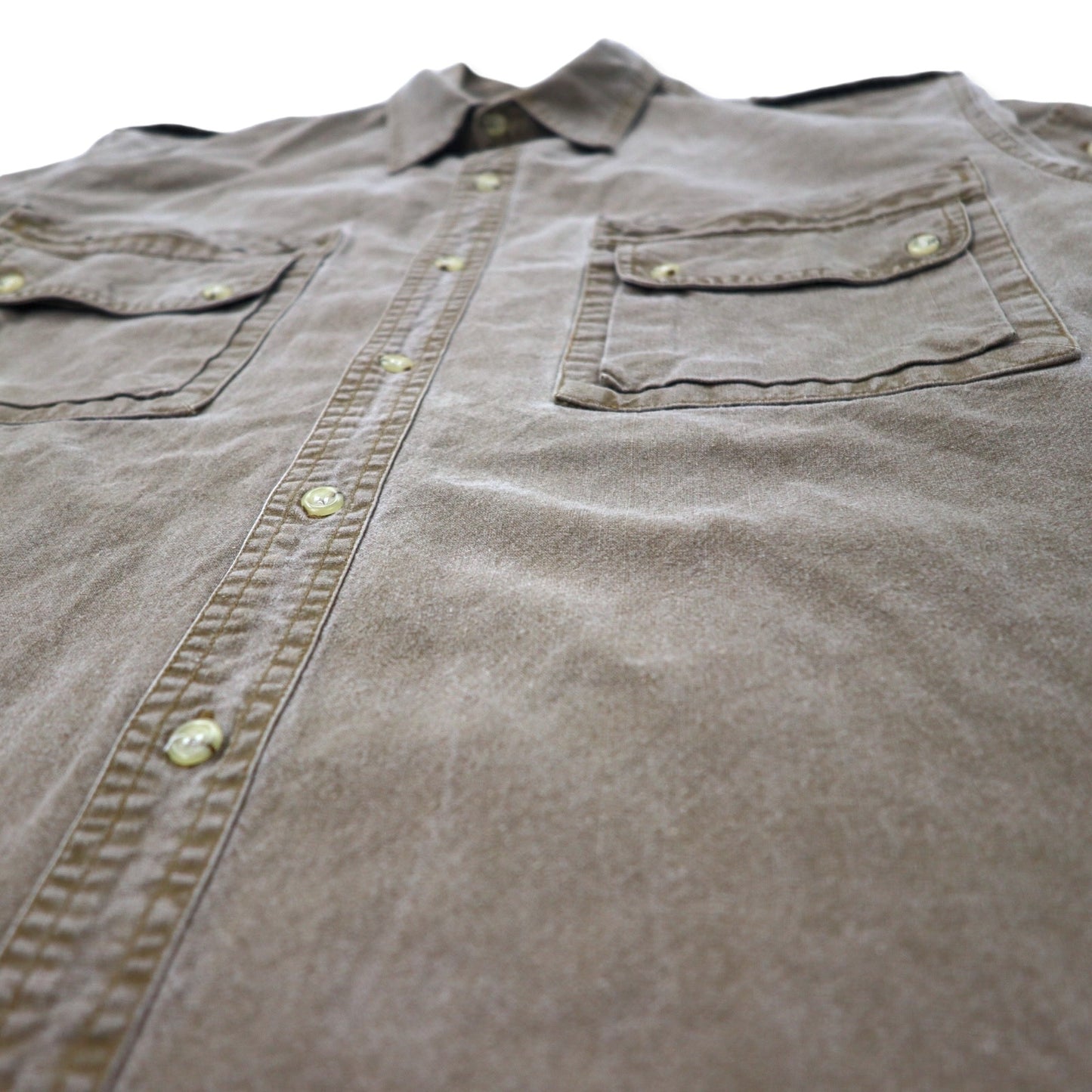 Cabela's 90s Field Shirt, Large, Khaki, Cotton, Epaulettes, Military