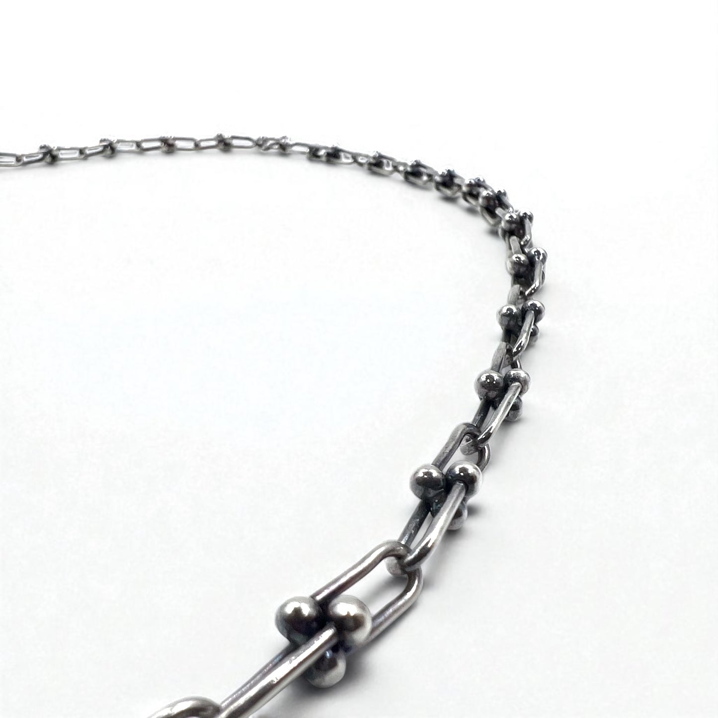 Vintage Silver Chain Necklace ヴィンテージ リンクチェーン 2WAY ネックレス 3連ブレスレット シルバー 925
