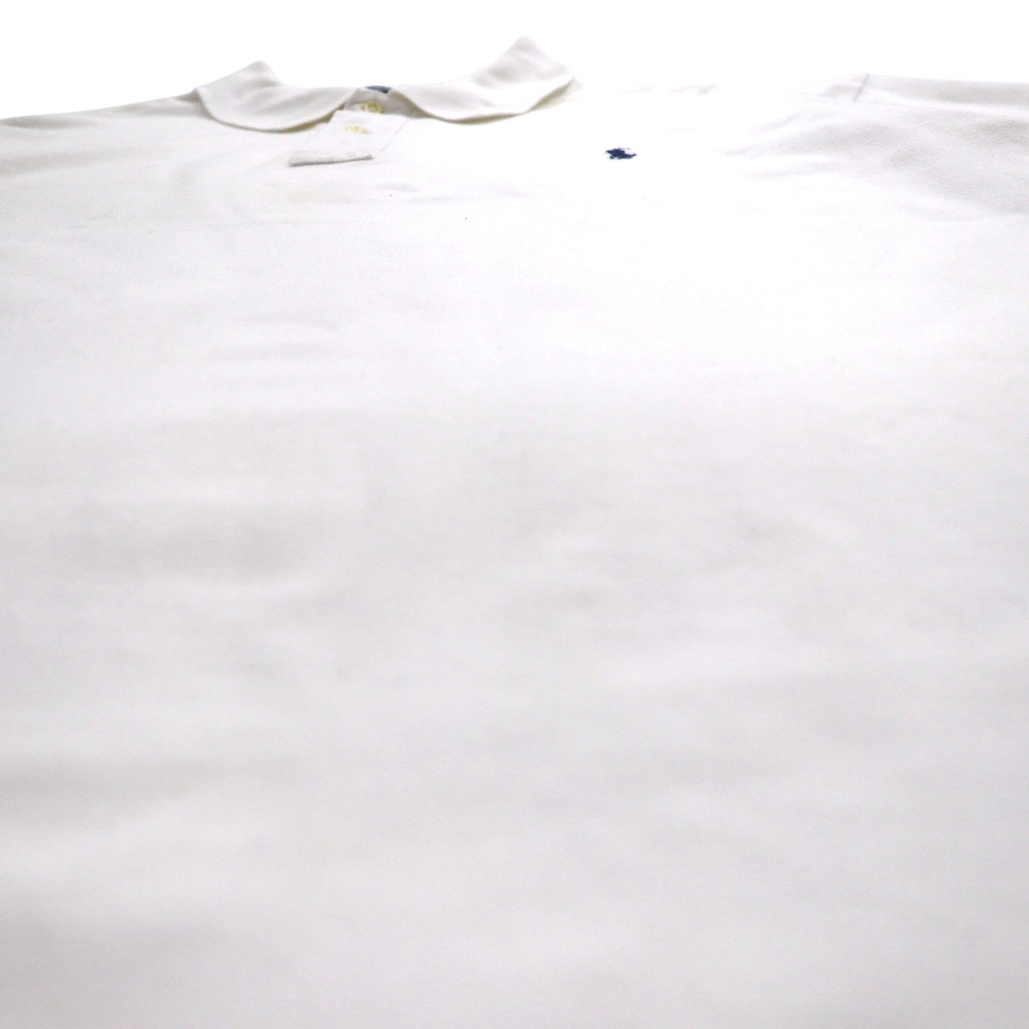 Polo by Ralph Lauren 90年代 ポロシャツ 3XL ビッグサイズ ホワイト 鹿の子 スモールポニー刺繍