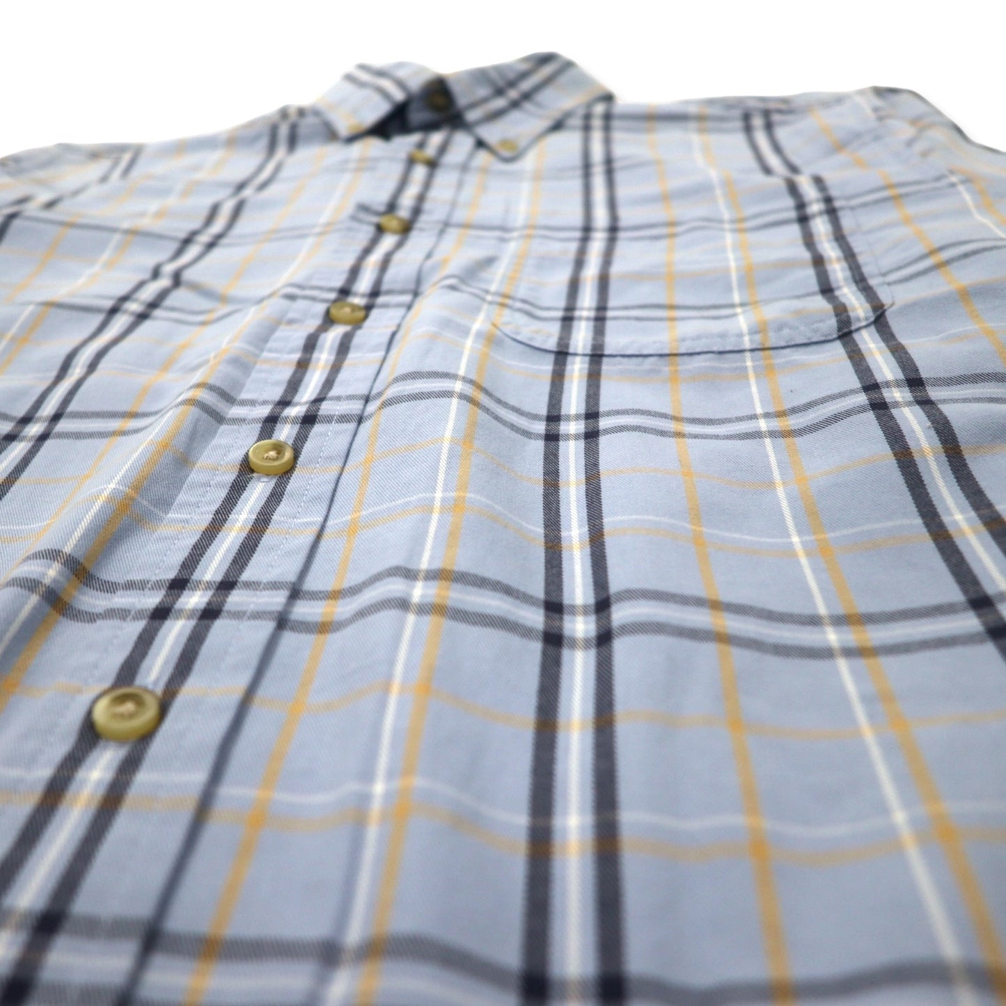 Eddie Bauer Button-down Shirt, Large, Blue, Check, Cotton