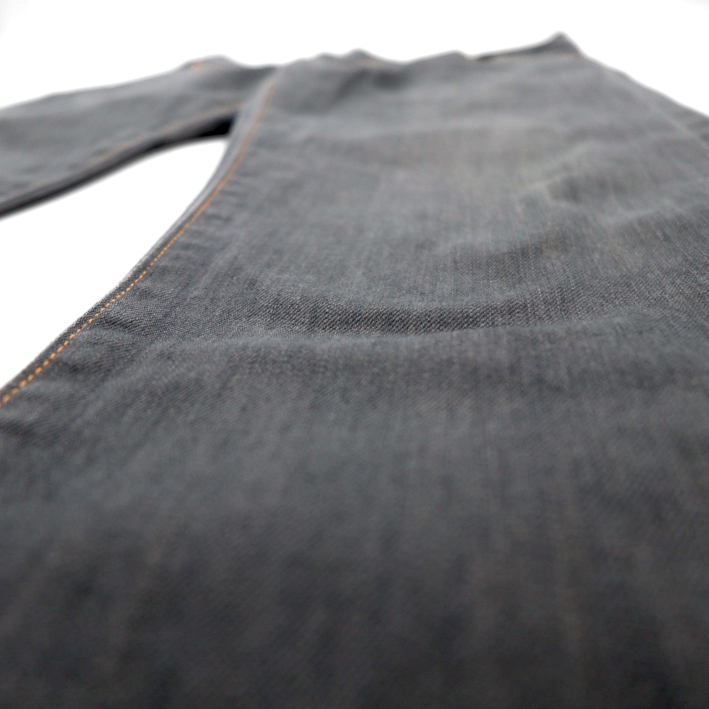 Levi's 502 Denim Jeans, Size M, Gray Cotton with Leather Patches, 00502-0368