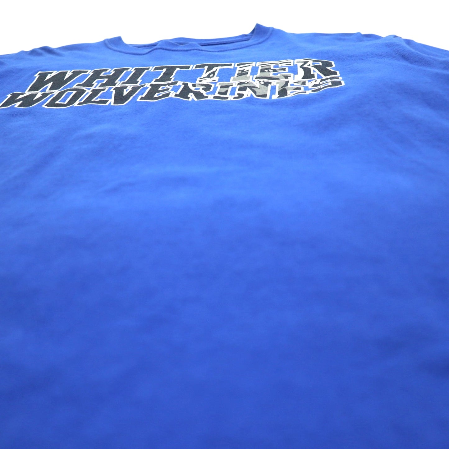 GILDAN カレッジプリント ロングスリーブTシャツ ロンT M ブルー WHITTIER WOLVERINES ホンジュラス製