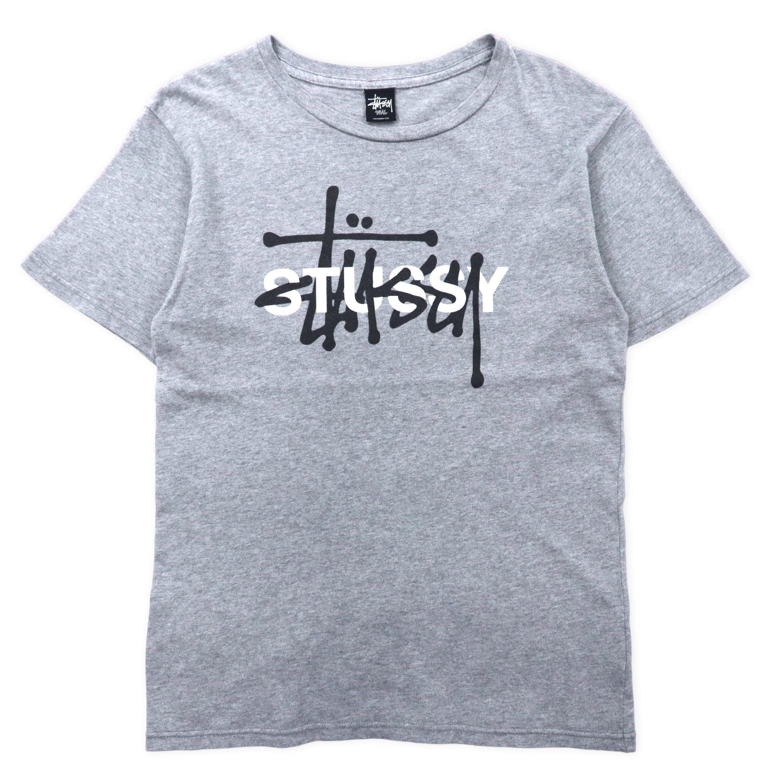 Stussy Sean Font Logo Print T-SHIRT S Gray Cotton – 日本然リトテ