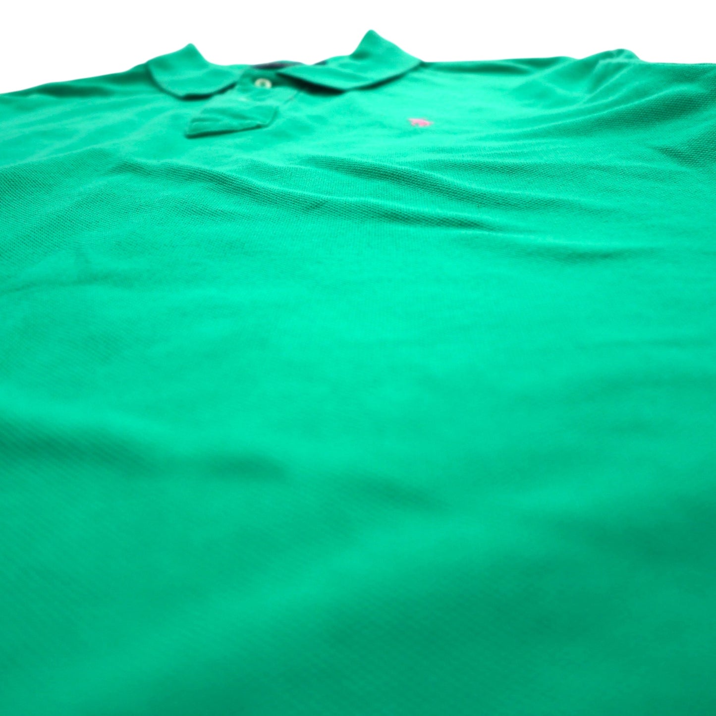 POLO RALPH LAUREN Polo shirt L Green Cotton Pique Small pony embroidery
