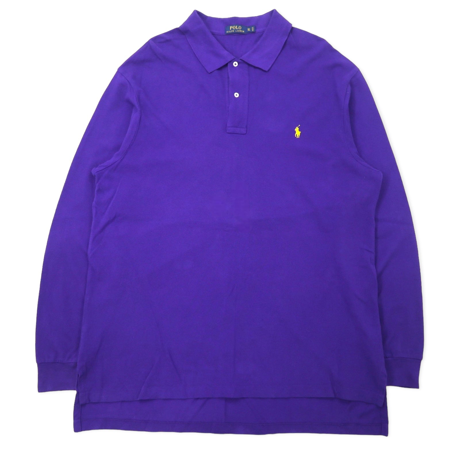 POLO RALPH LAUREN 長袖 ポロシャツ XLT TALL パープル コットン 