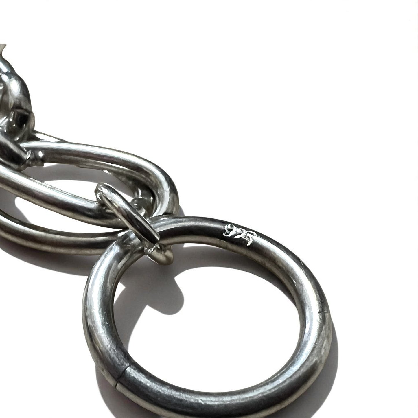 Vintage Silver Chain Bracelet Toggle Double Chain Bracelet Silver 925