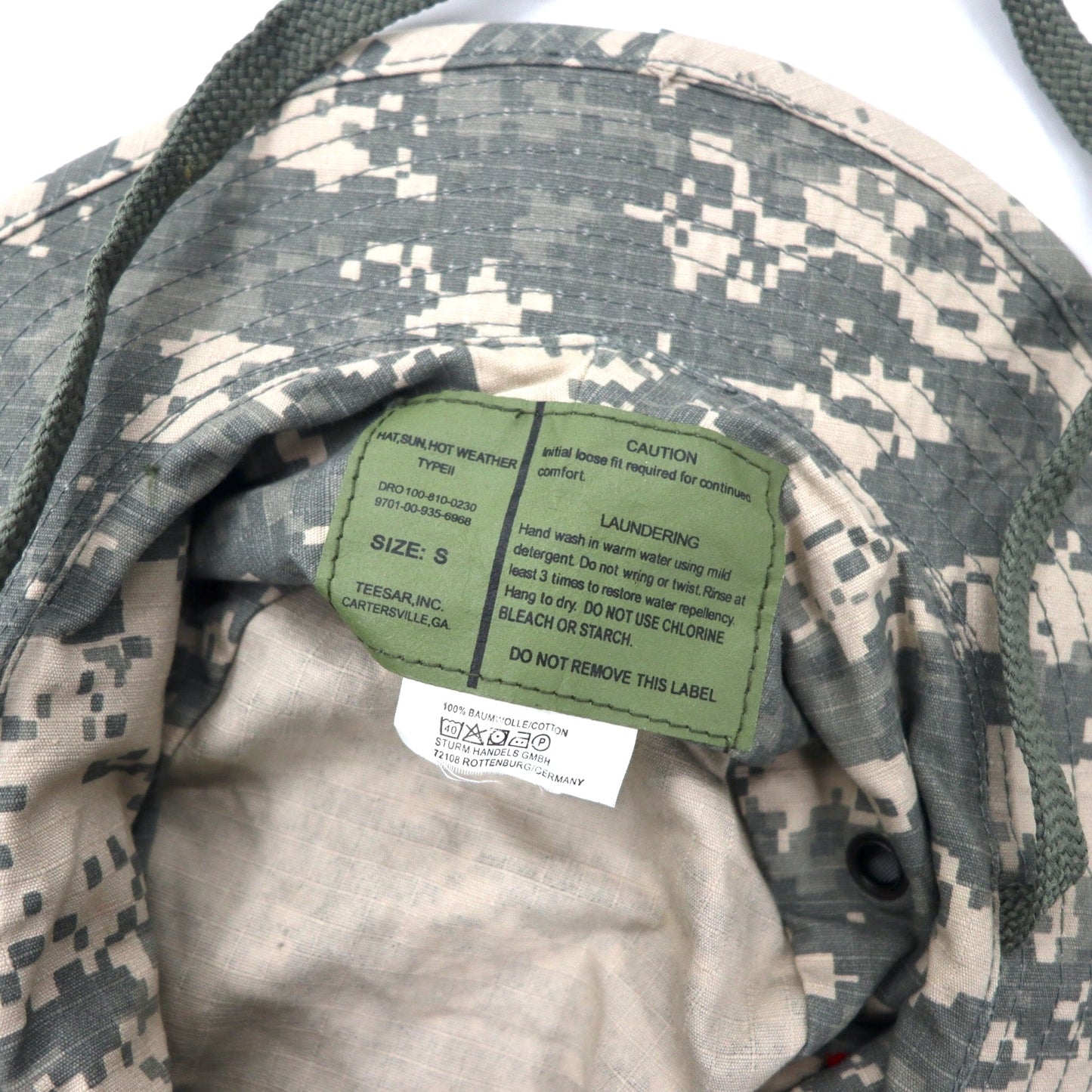 US ARMY Jungle Hat Safari Hat S Khaki Digital Camo Cotton Ripstop Military 9701-00-935-6968 TEESAR, INC.