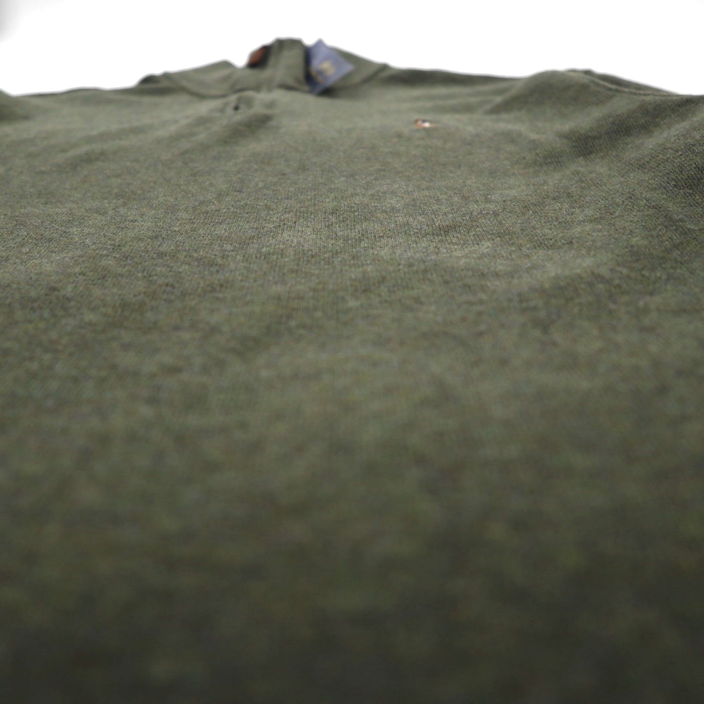 POLO RALPH LAUREN ハーフジップ スウェット ESTATE RIB トレーナー M カーキ スモールポニー 刺繍 未使用品