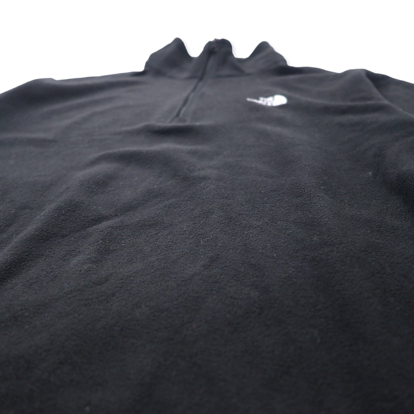 THE NORTH FACE ハーフジップ フリースジャケット L ブラック ポリエステル ワンポイントロゴ刺繍
