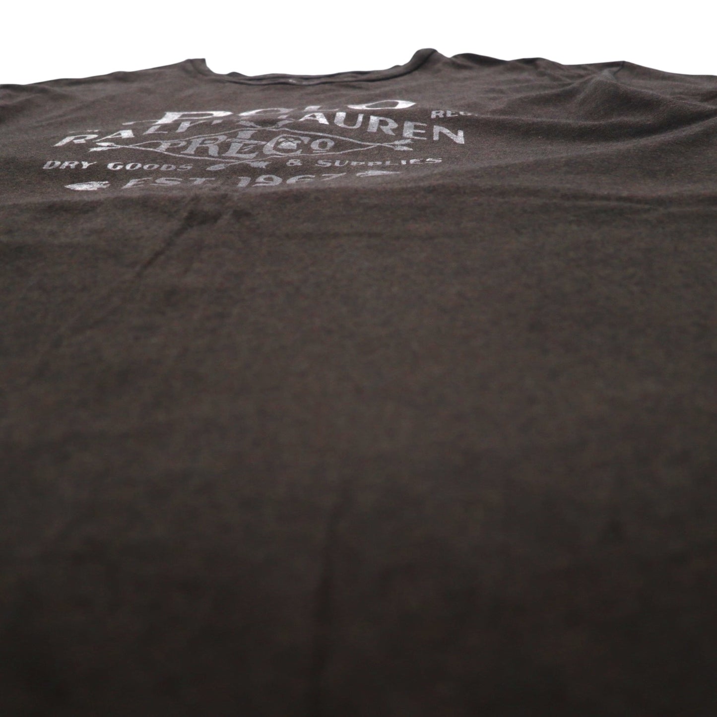 POLO RALPH LAUREN Vintage Logo Print T-Shirt XL Brown Cotton