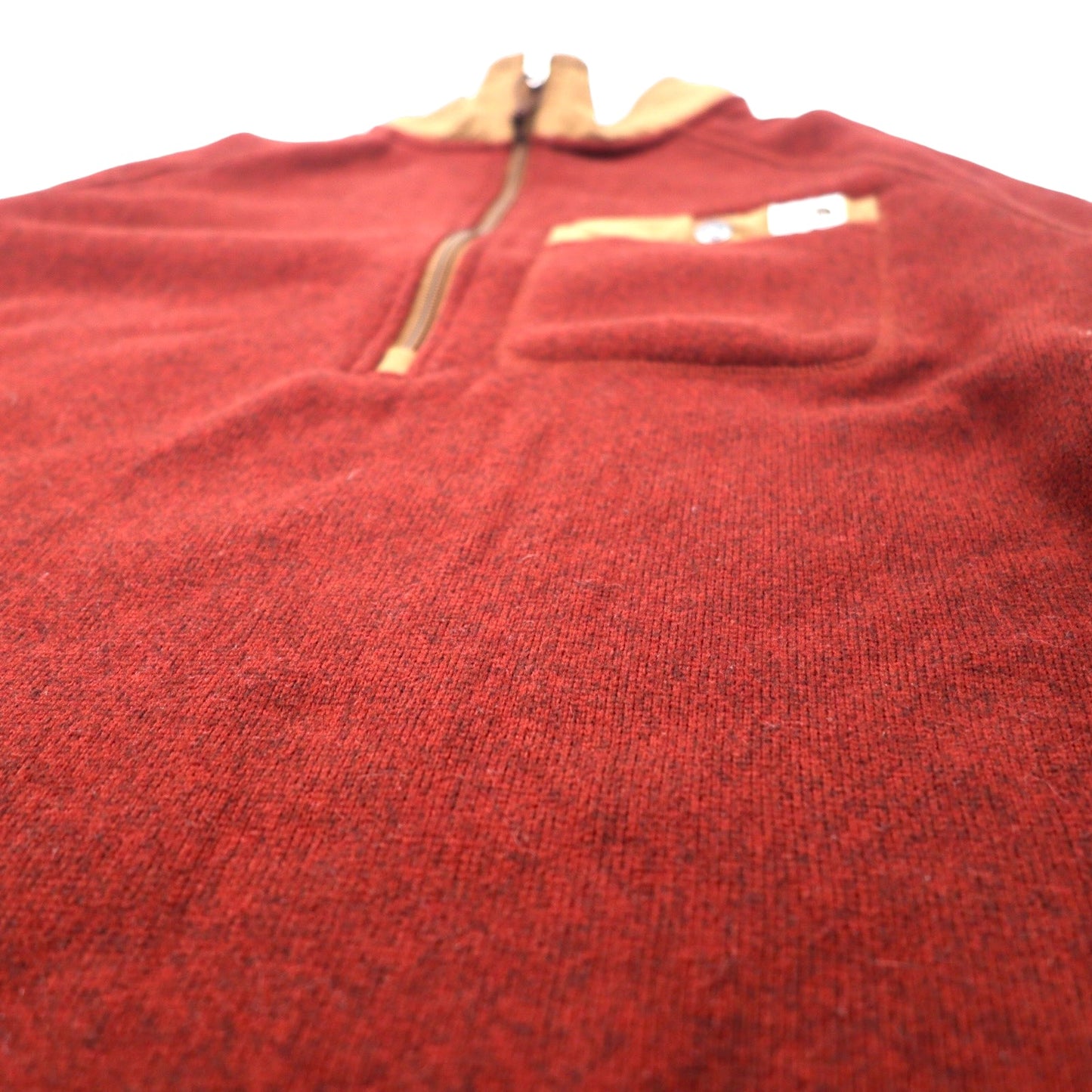 THE NORTH FACE ハーフジップ フリースジャケット M レッド ポリエステル