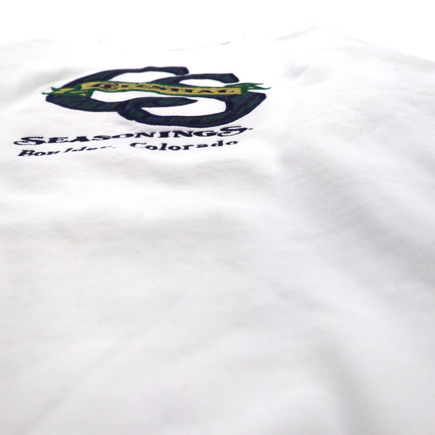 USA製 90年代 BAC PREMIER カレッジ刺繍 スウェット M ホワイト コットン 鹿の子 裏起毛 CELESTIAL