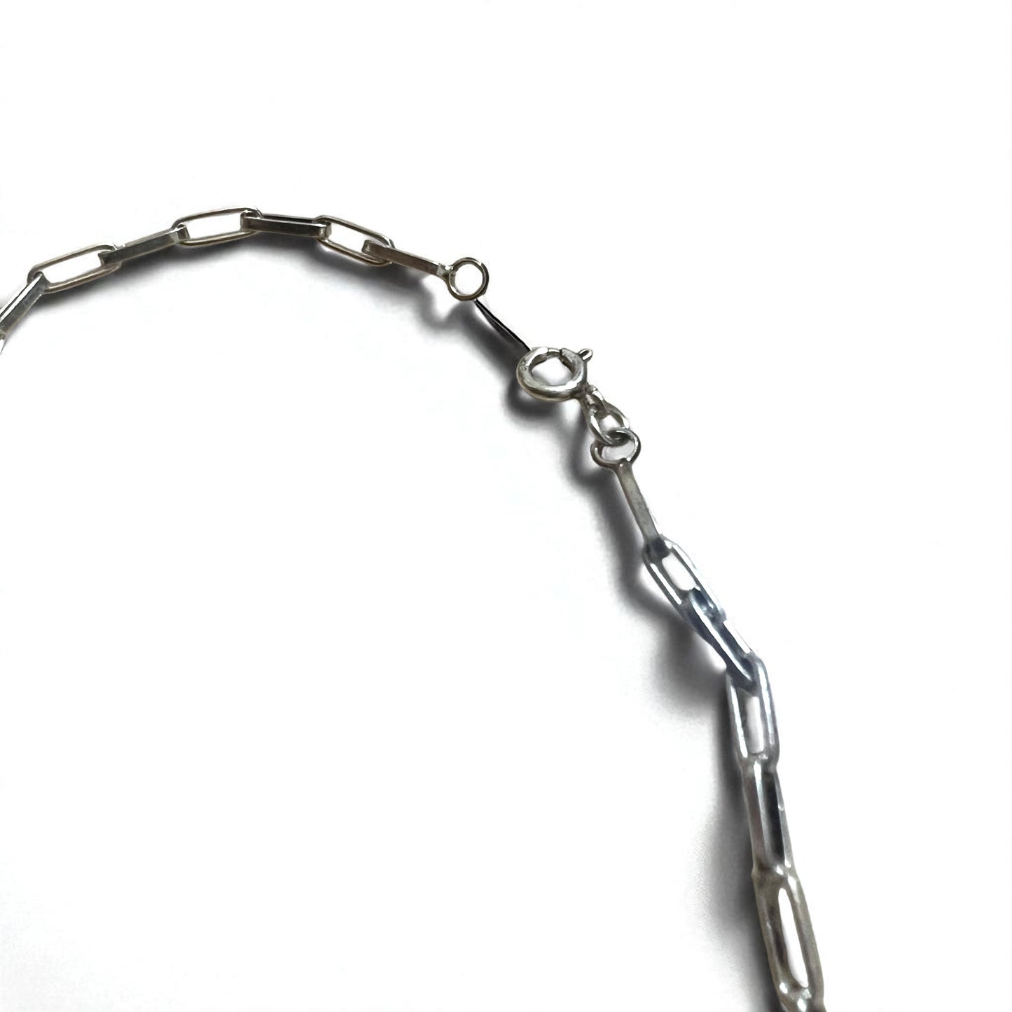 Vintage White Turquoise Necklace インディアンジュエリー ホワイトターコイズ ホピチェーン ネックレス Sterling シルバー ホールマーク M刻印