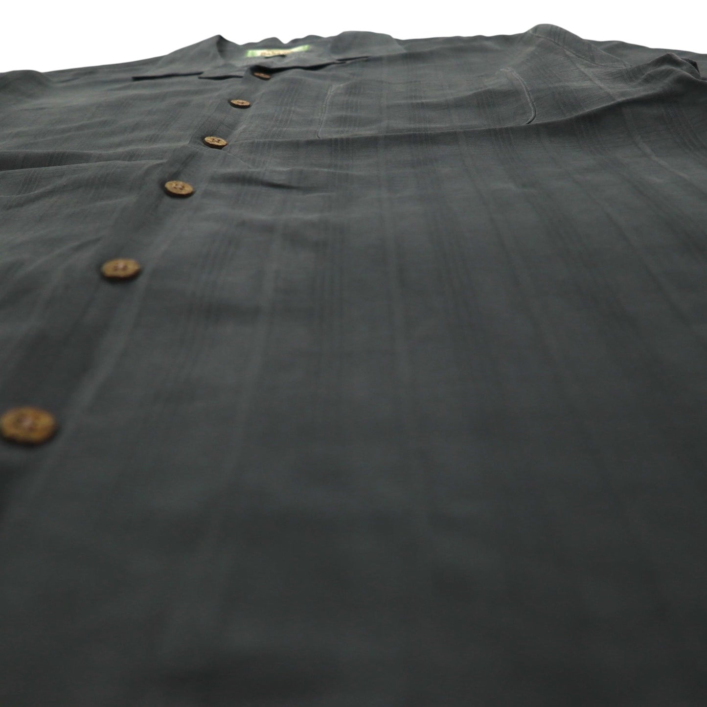 Tommy Bahama 半袖 オープンカラーシャツ 開襟 シルクシャツ M グレー シャドーチェック