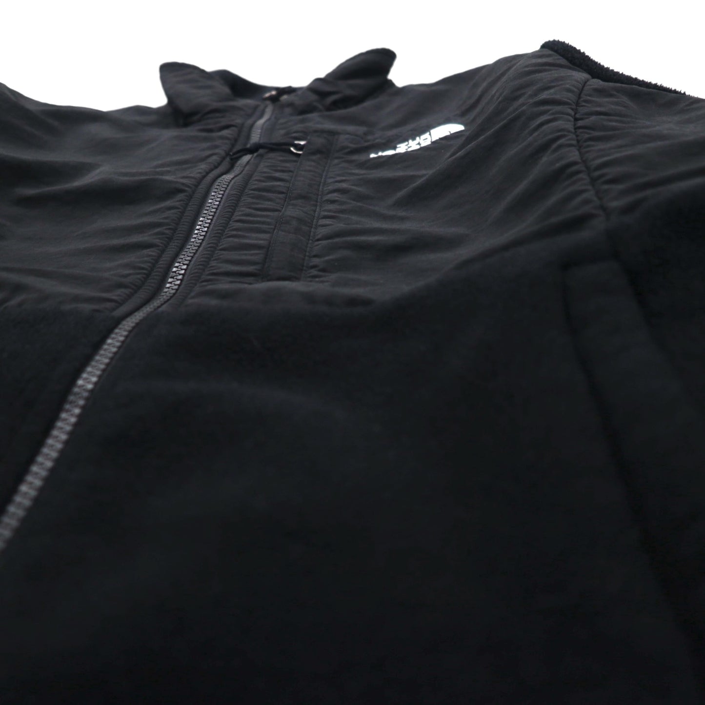 THE NORTH FACE ポーラテック POLARTEC デナリ フリースジャケット M ブラック ナイロン切替 フルジップ ハイネック ドローコード