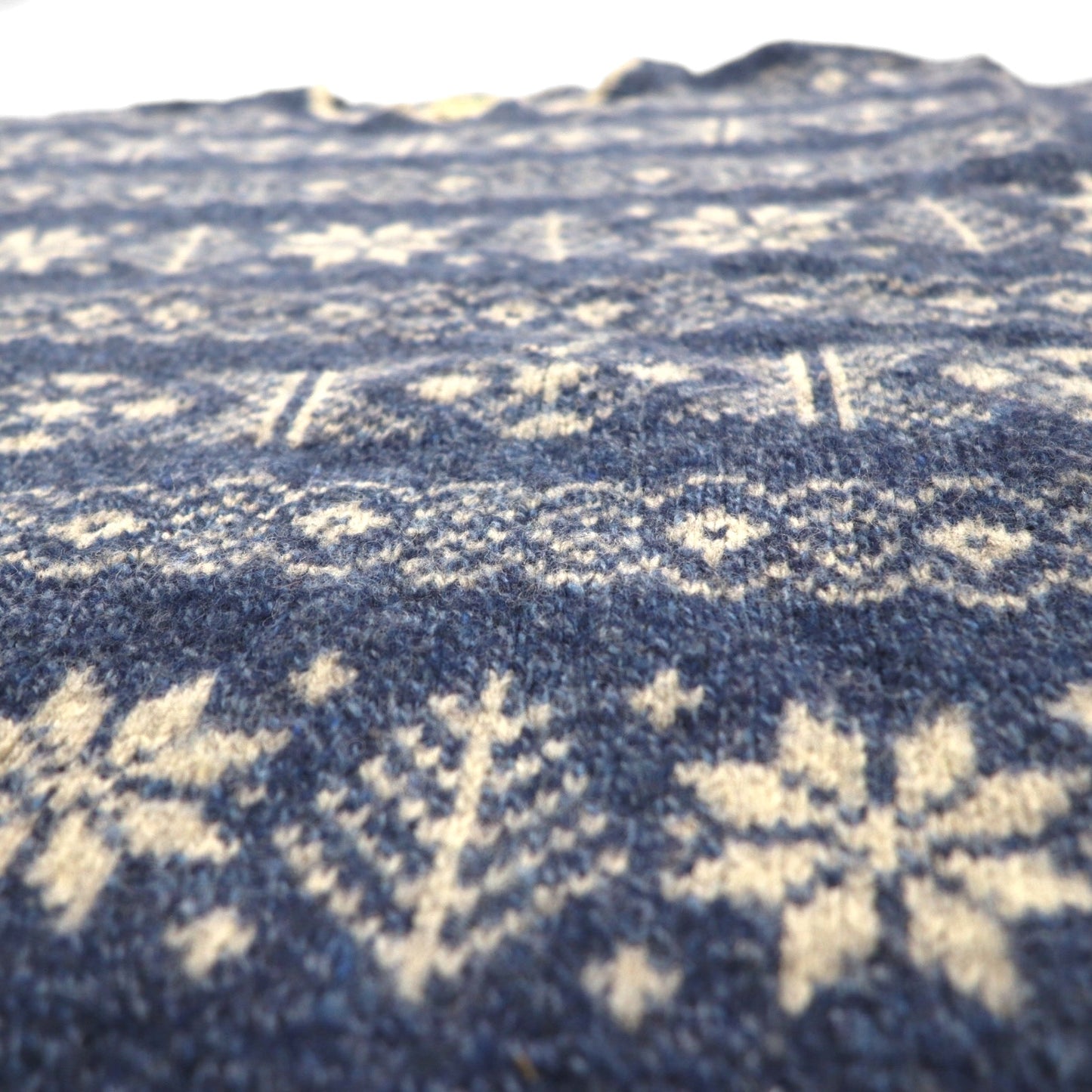 L.L.Bean 80年代 USA製 ノルディック ニット セーター XL ブルー 総柄 ウール