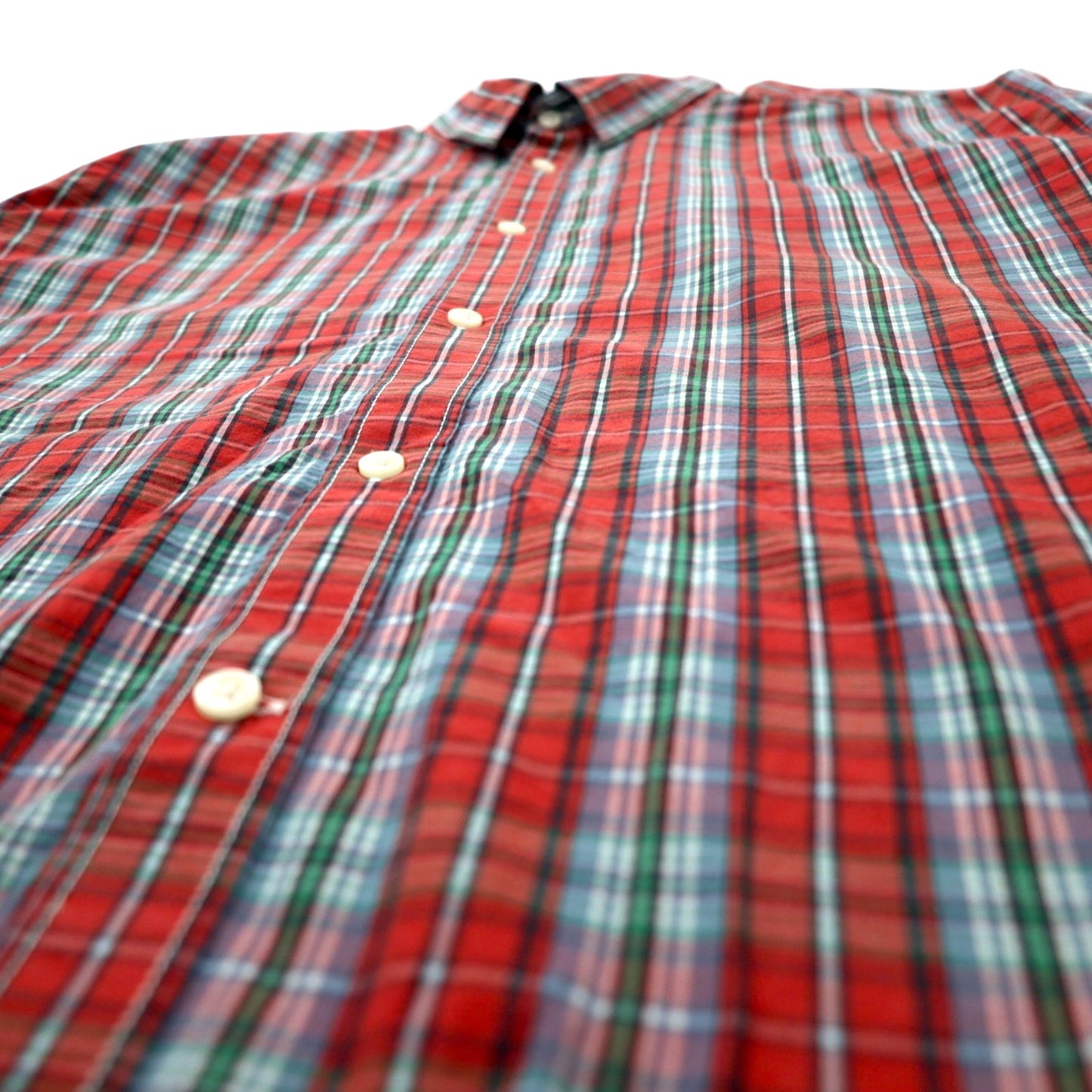 LEVI STRAUSS & Co. ユーロリーバイス クラシックフィット 半袖 シャツ XL レッド チェック コットン Button Replacement