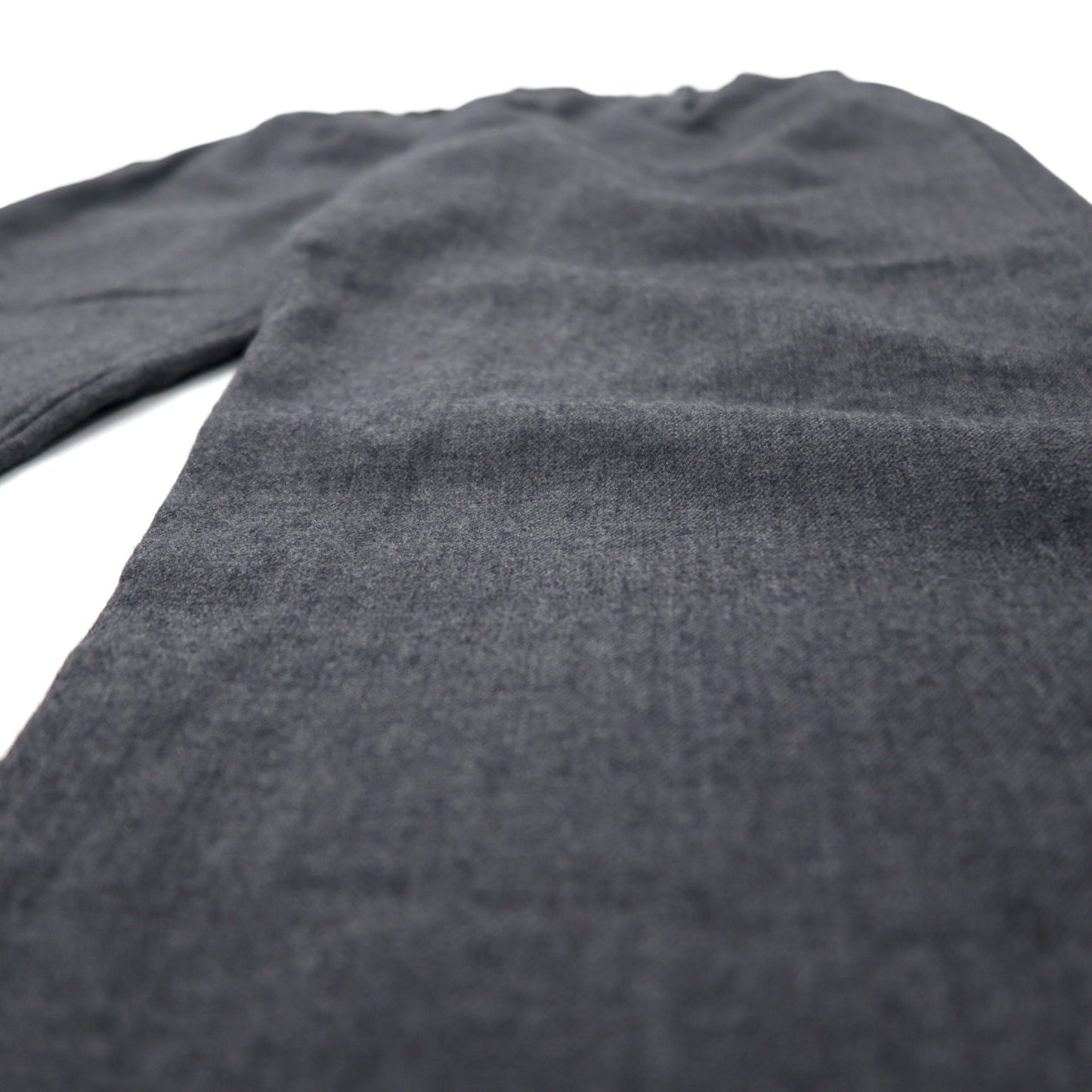 Digawel Works 2-tuck wide silhouette tapered slacks pants M gray wool suspender buttons made in Japan