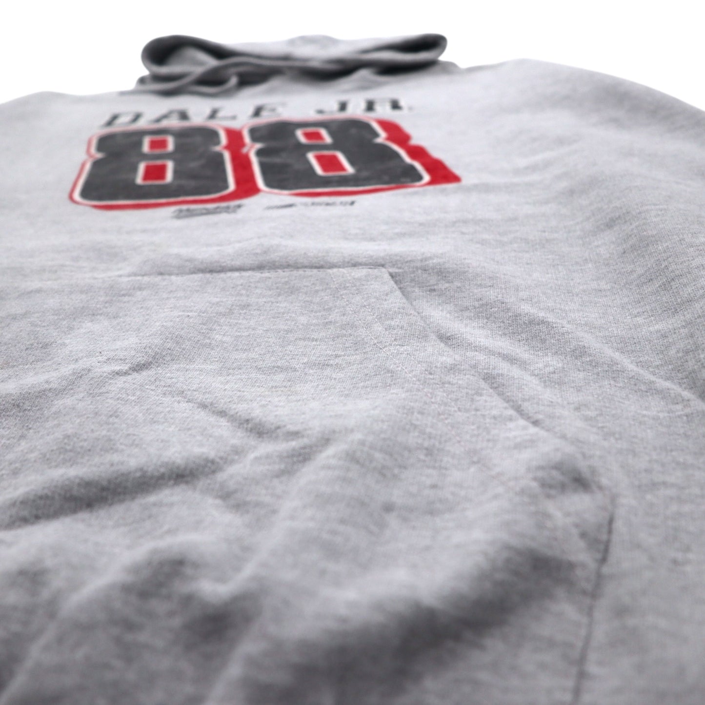 NASCAR ナンバリング プリント プルオーバーパーカー L グレー コットン レーシング DALE JR