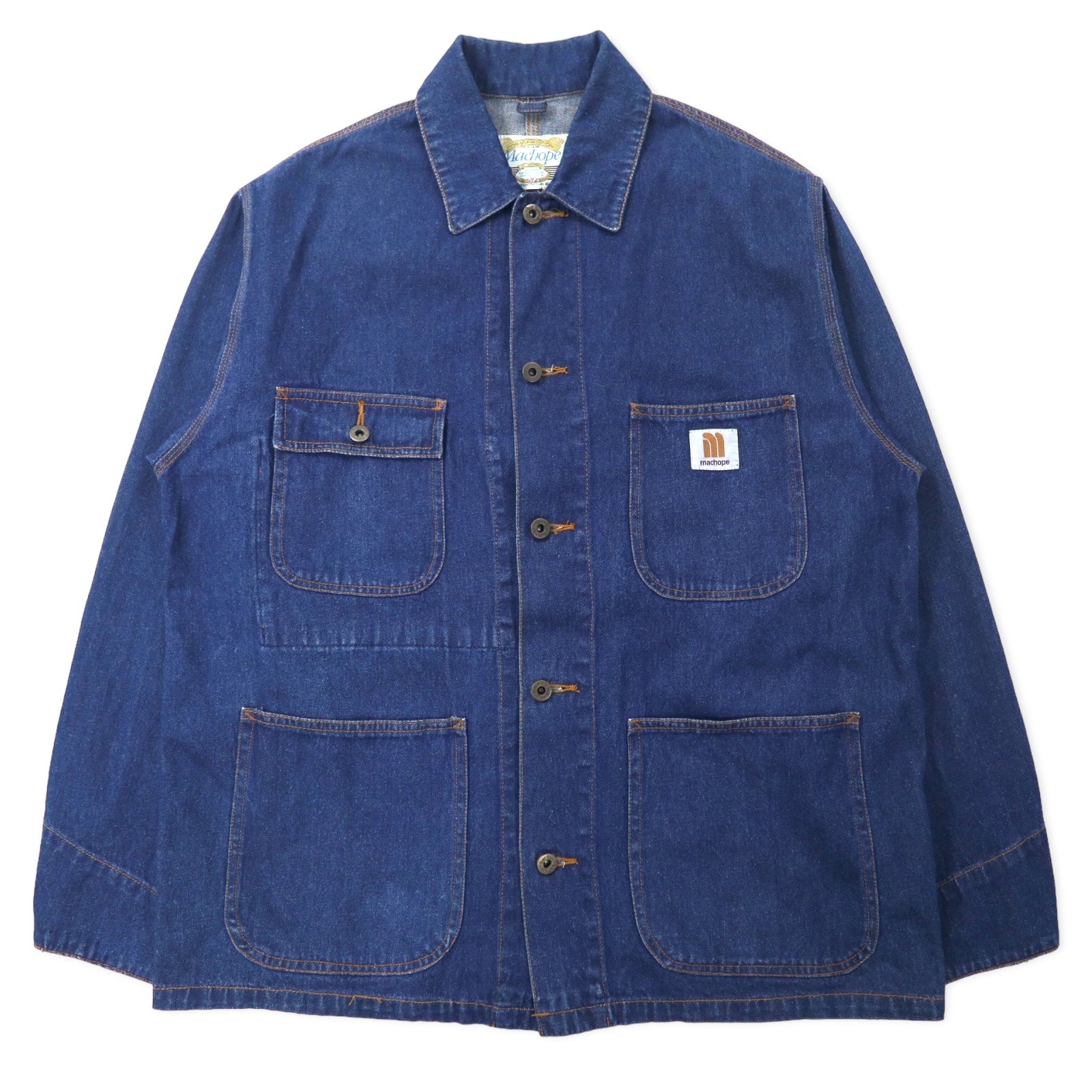 Machope 90's denim Coverall M Blue Cotton – 日本然リトテ