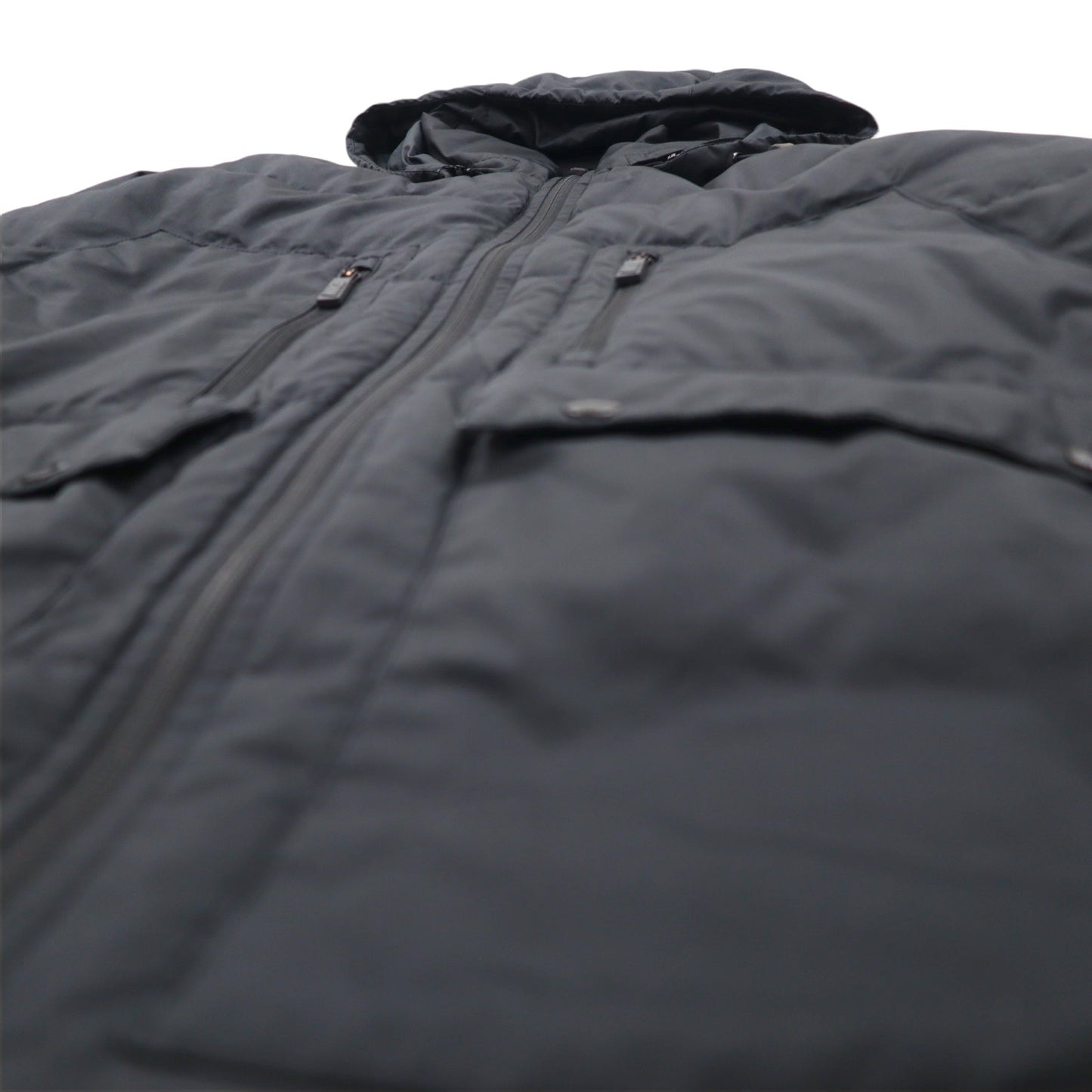 NIKE フード着脱式 550フィルパワー ダウンジャケット L ブラック ダブルジップ ドローコード 546051-010