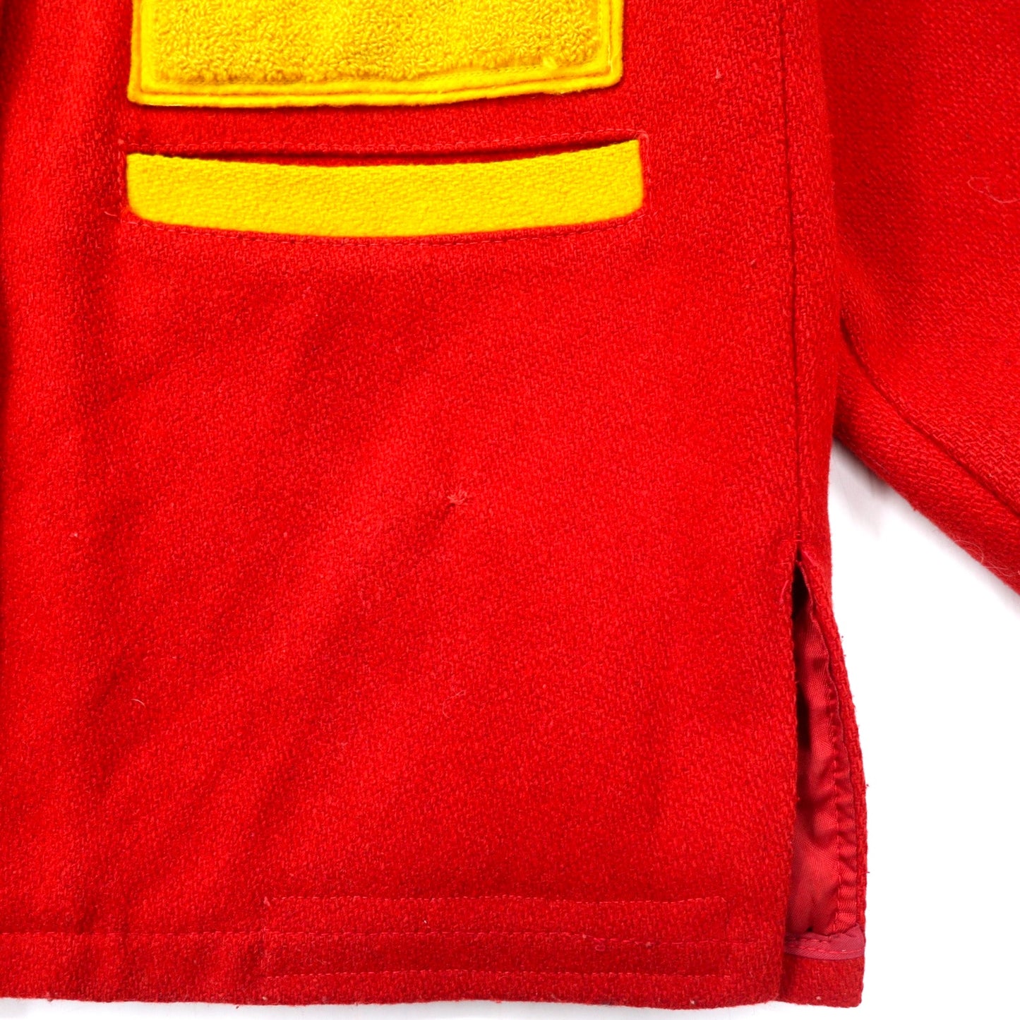 BUTWIN Made in USA 60's Stadium Jacket Award Jacket 14 Red Wool Rod-shaped TALON Zip Rabbit Hood Detachable