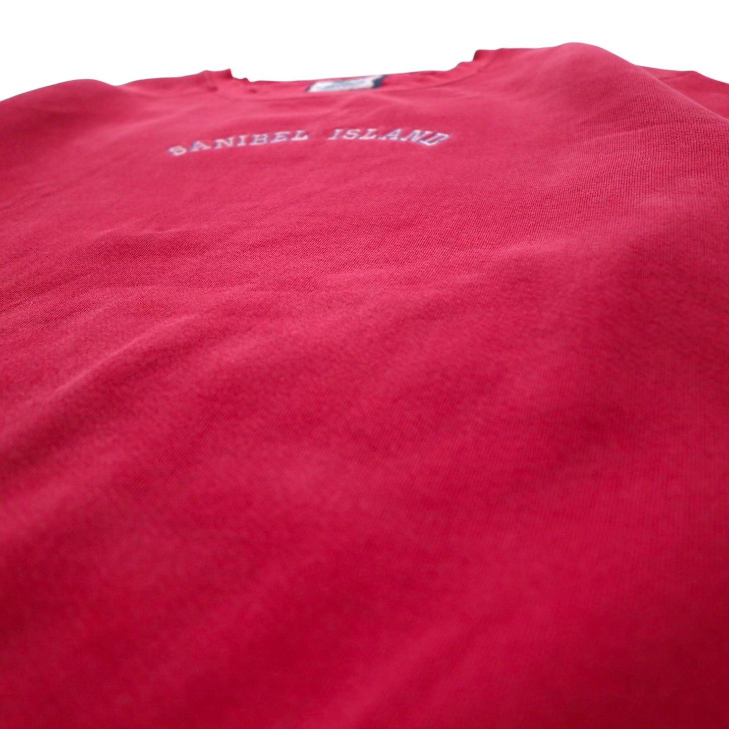 Lee 90年代 USA製 PREMIUM COTTON スウェット L レッド コットン 刺繍 アーチ SANIBEL ISLAND