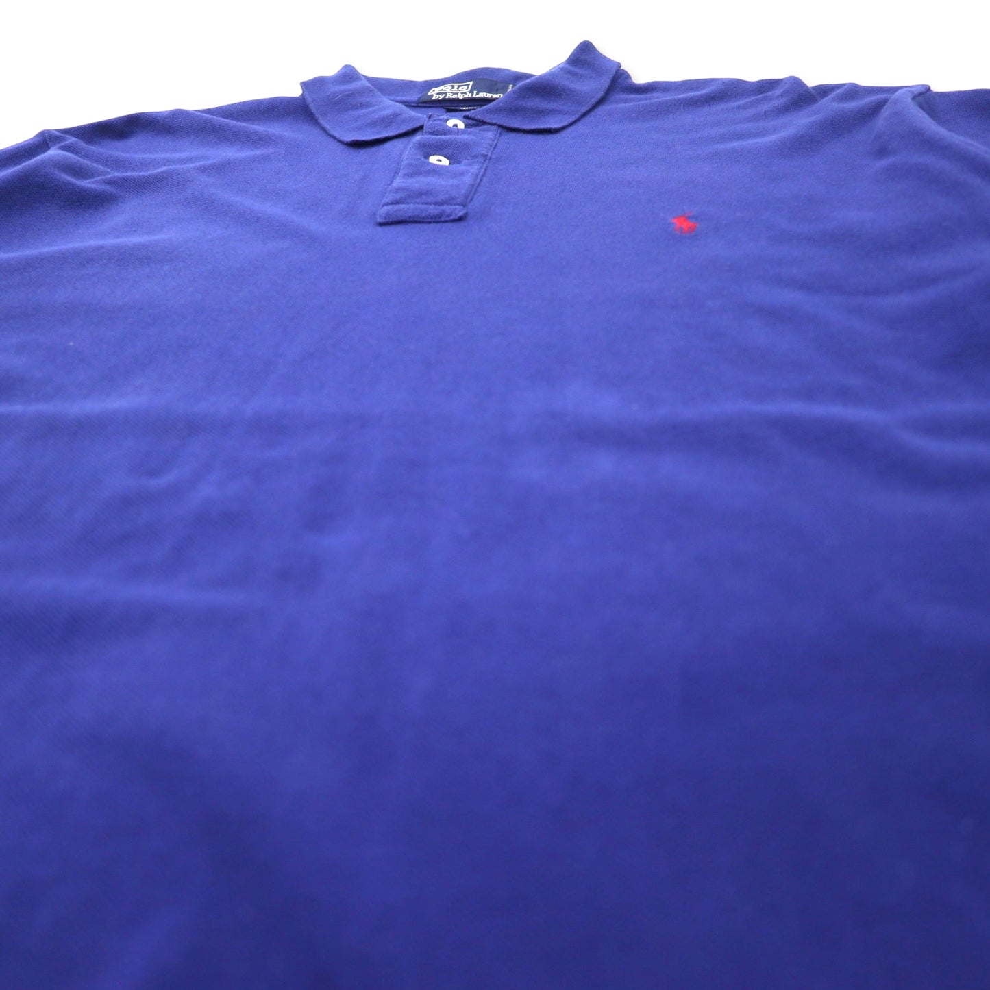 Polo by Ralph Lauren ポロシャツ XL ブルー コットン 鹿の子 スモールポニー刺繍 ビッグサイズ