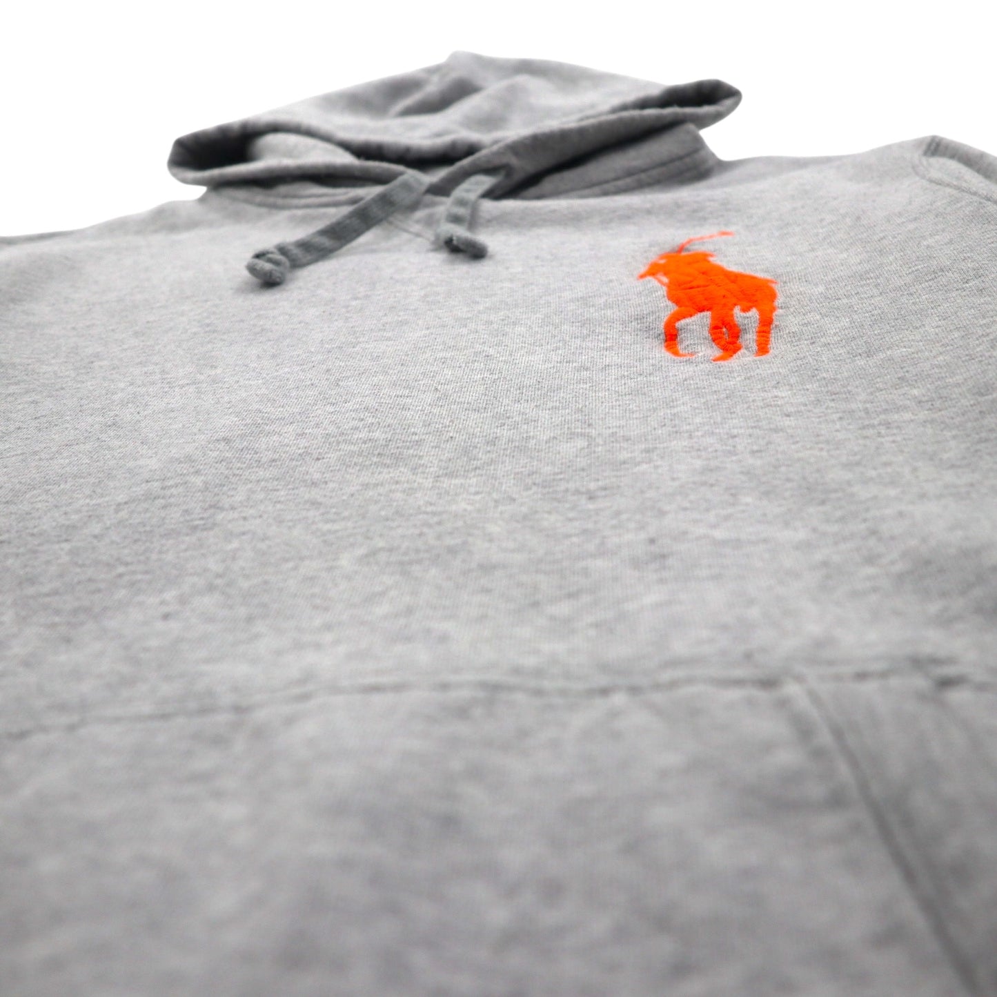Polo Ralph Lauren ビッグポニー 刺繍 プルオーバー パーカー M グレー コットン カンガルーポケット